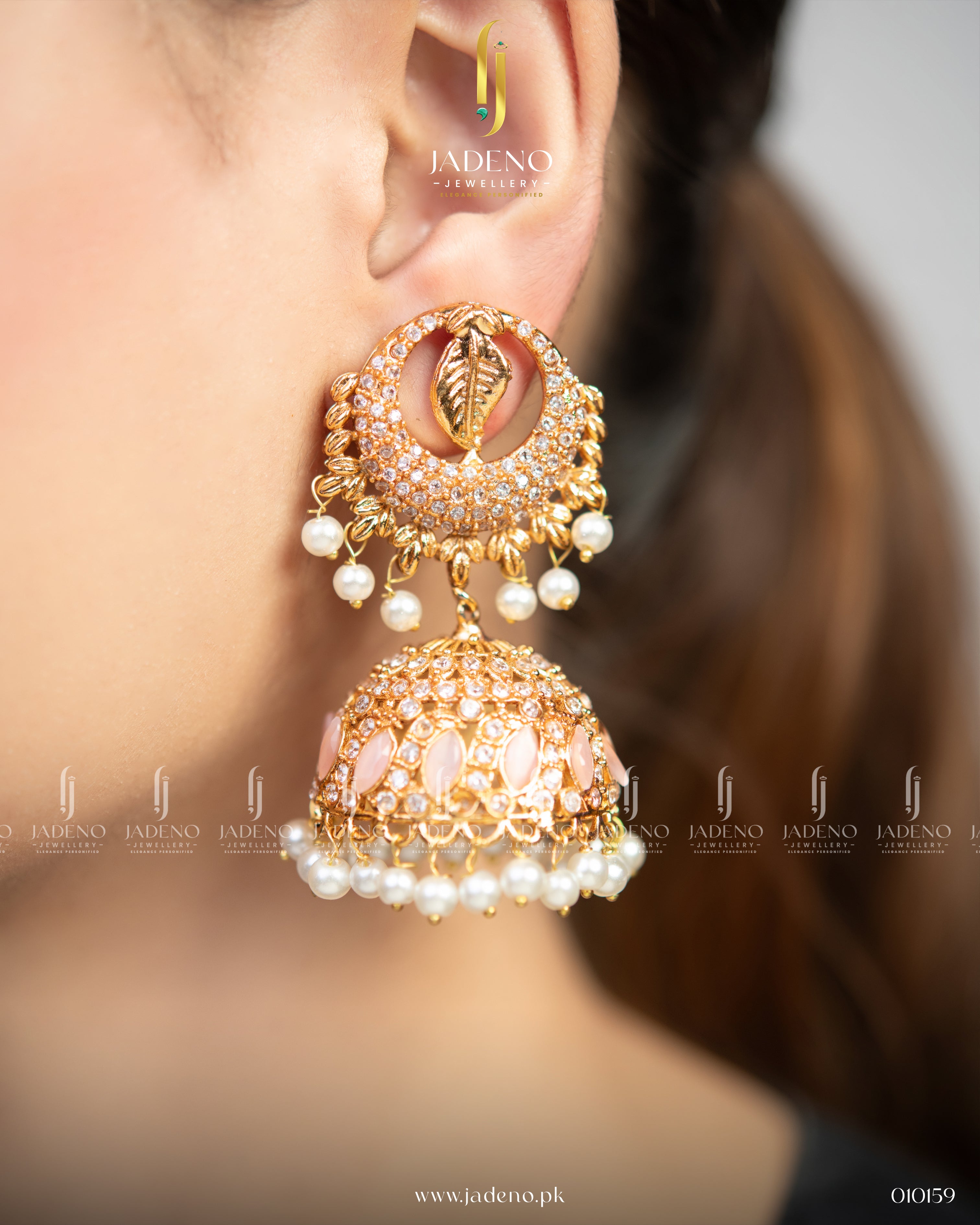 Pakistan Jhumka Earrings Price Buy Golden LeafCut Tokri Jhumka