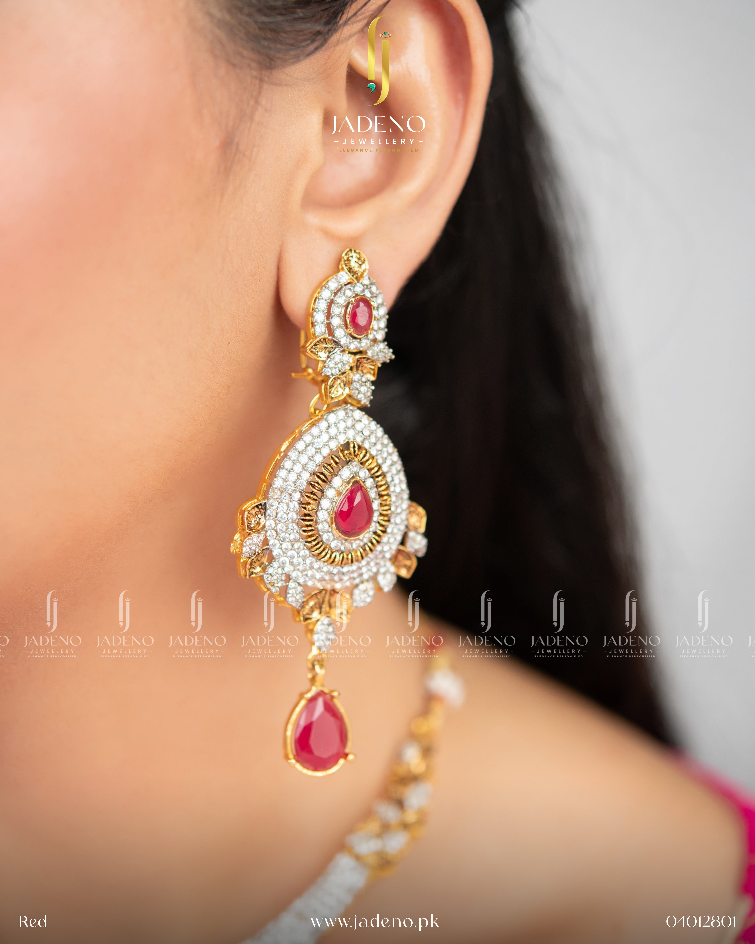 Imported Zirca Chetum Gold Designed Necklace Set With Tika