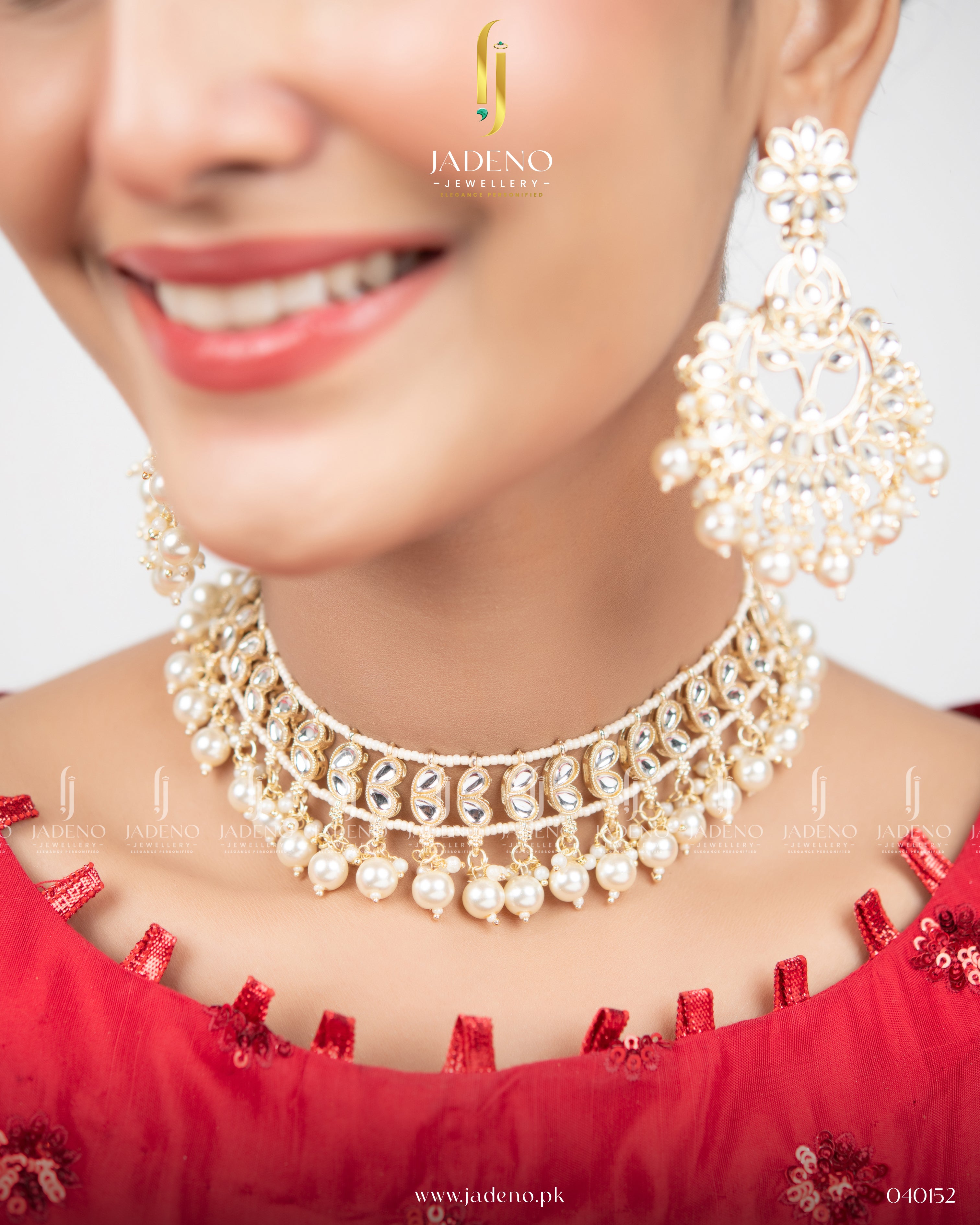 Artistic Beads Kundan Necklace Set with Tika