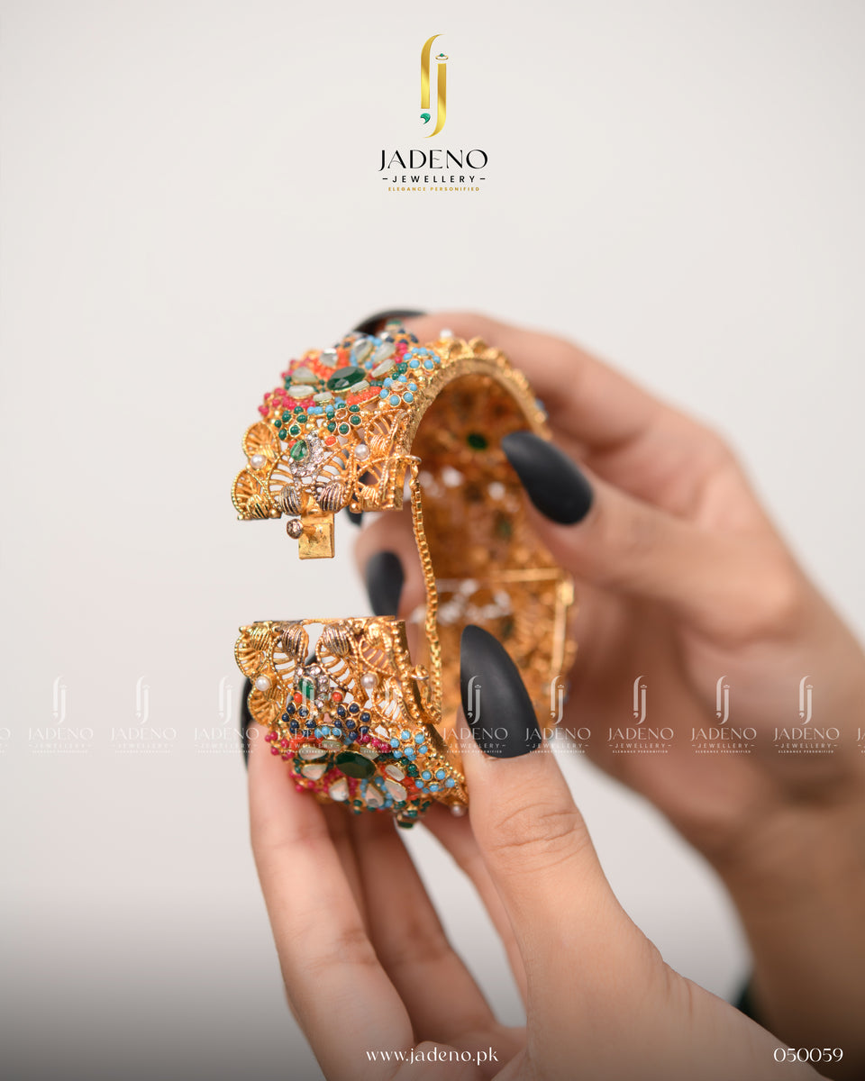 Buy Luxury Floral Party Wear Bangle (Kada) Single Piece Online in