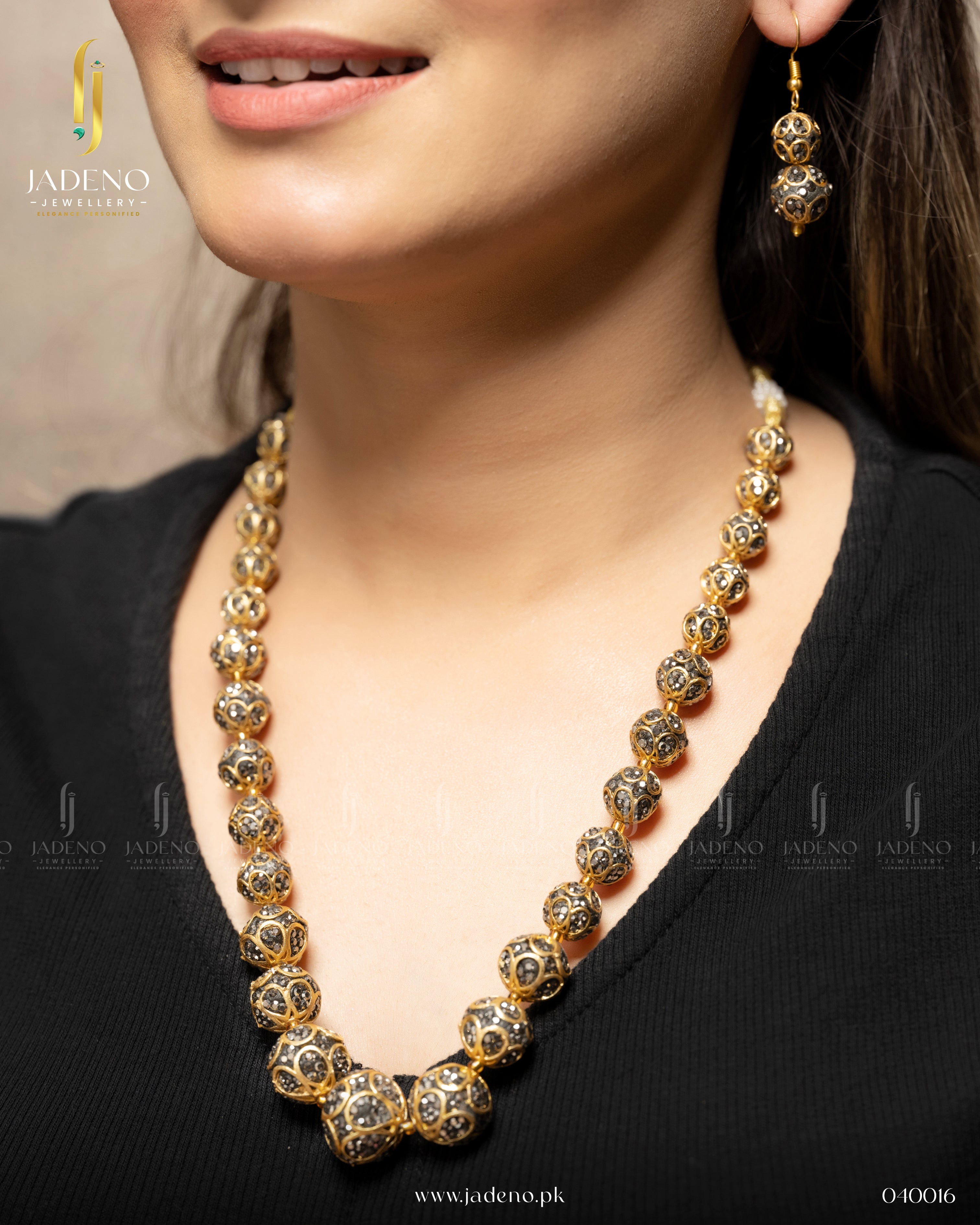 Buy Royal Turkish Mala Necklace - Earrings Online in Pakistan | Jadeno.pk