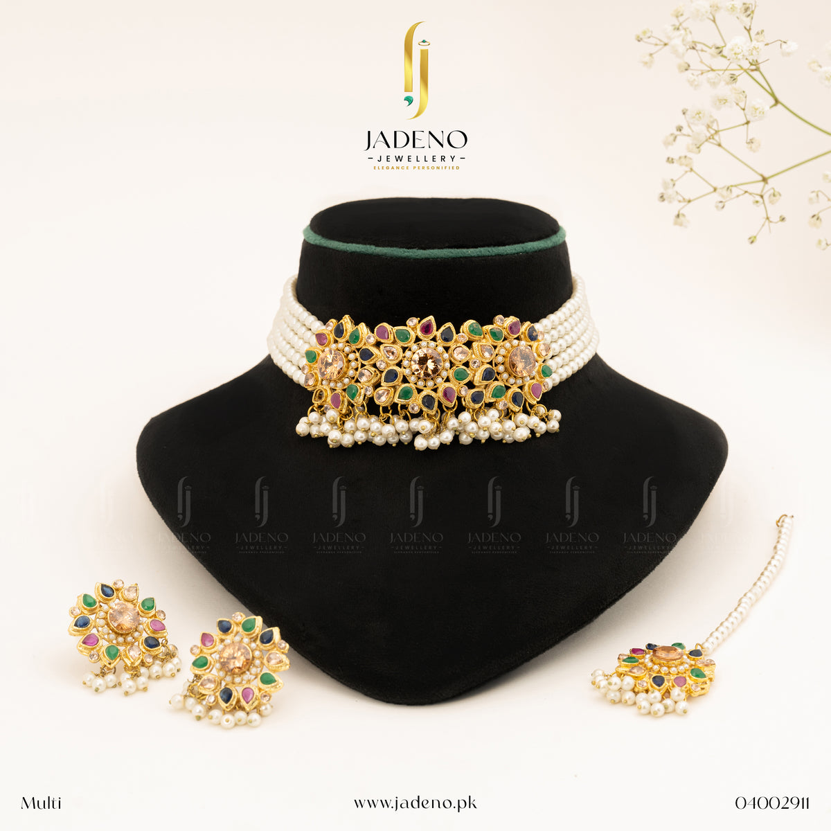 Buy Ennayah Choker Set Online in Pakistan Jadeno.pk