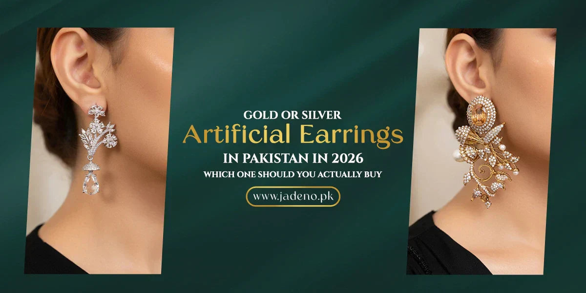 Gold or Silver Artificial Earrings in Pakistan