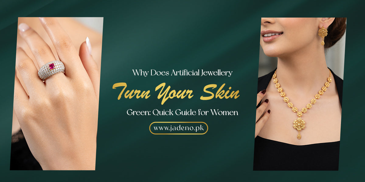 Artificial jewellery causing green skin due to copper oxidation with tips to prevent skin staining and choose better-quality jewellery