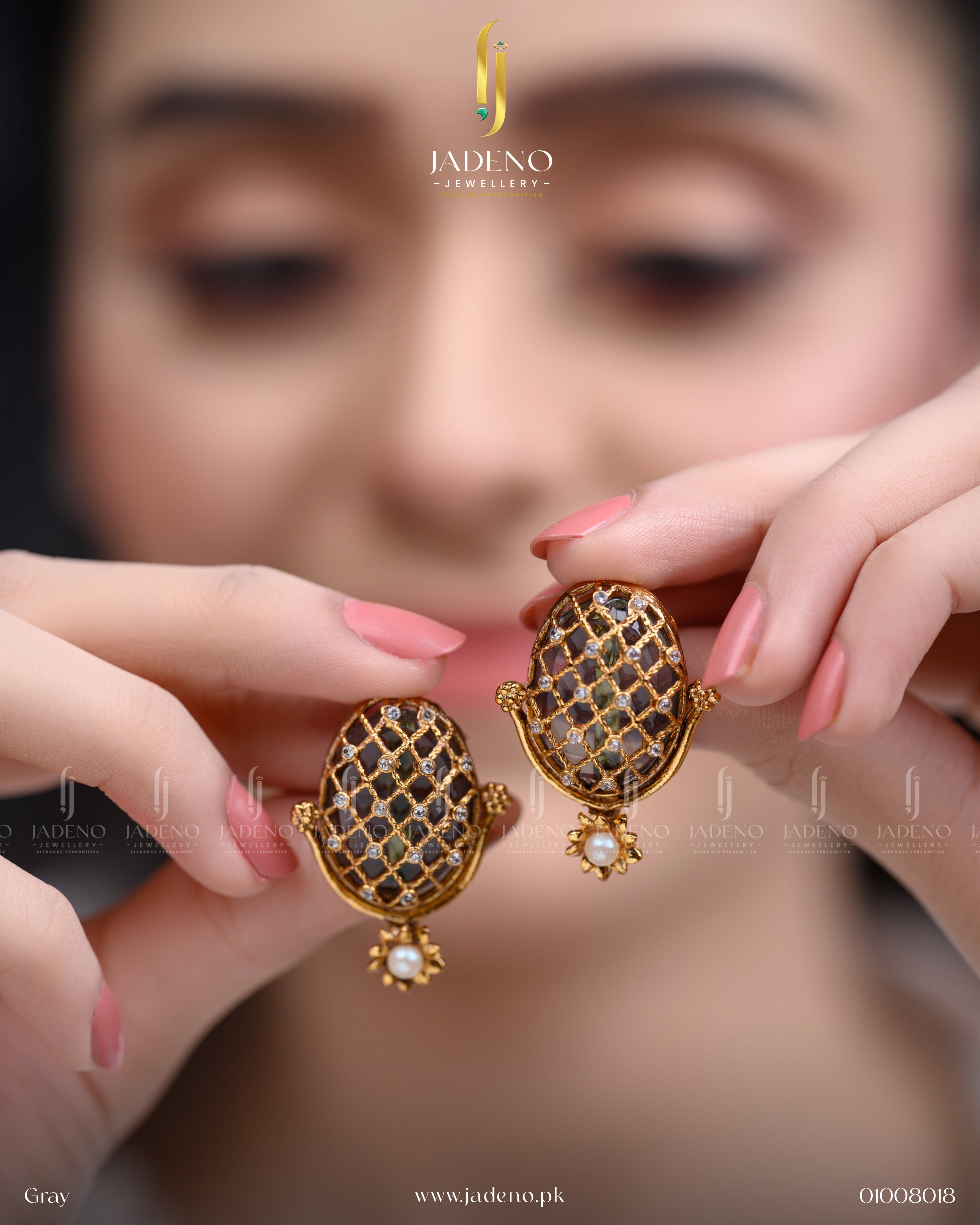 Designer's Crafted 88 Stone Earrings