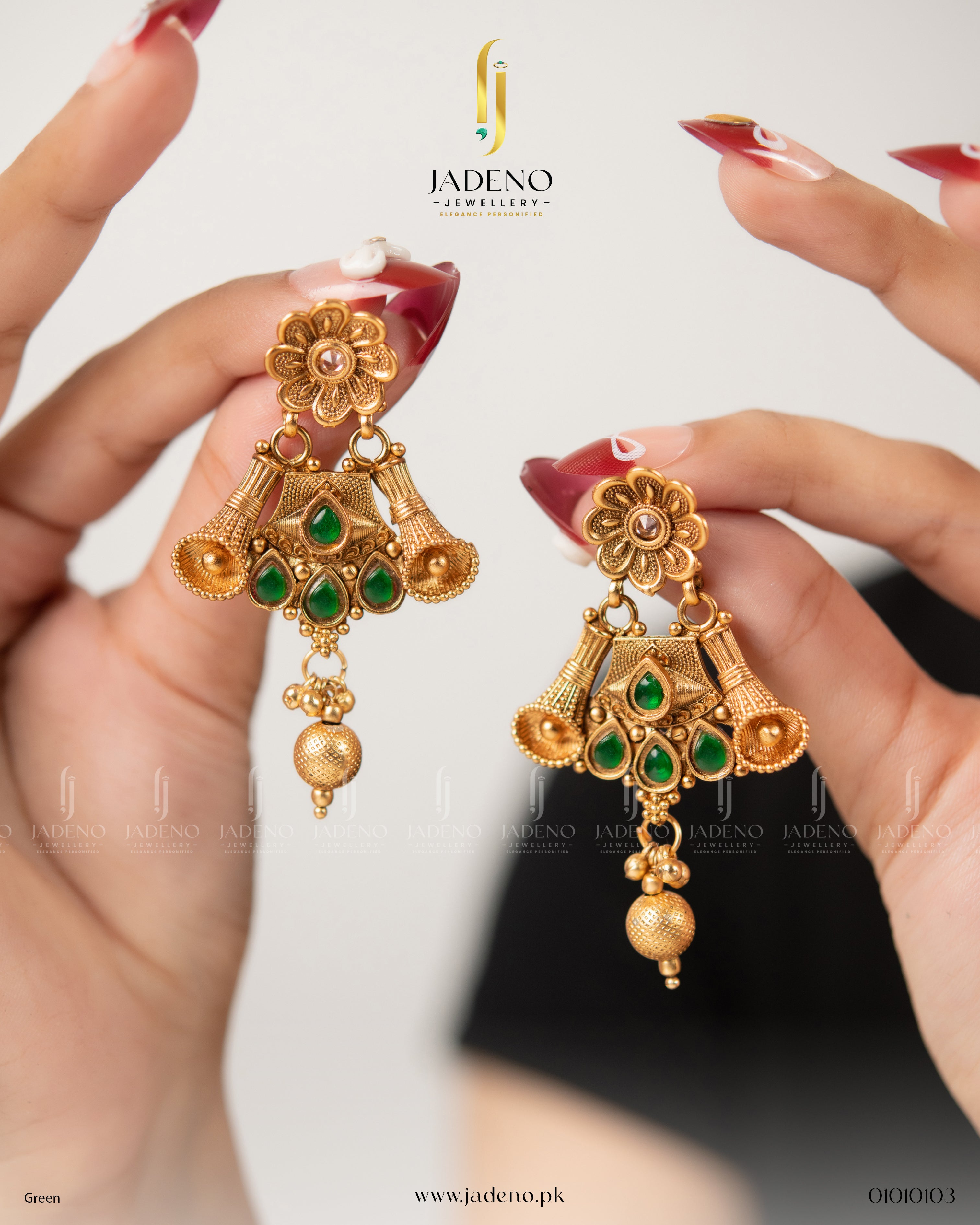 Gorgeous Matte Finish South Indian Earrings