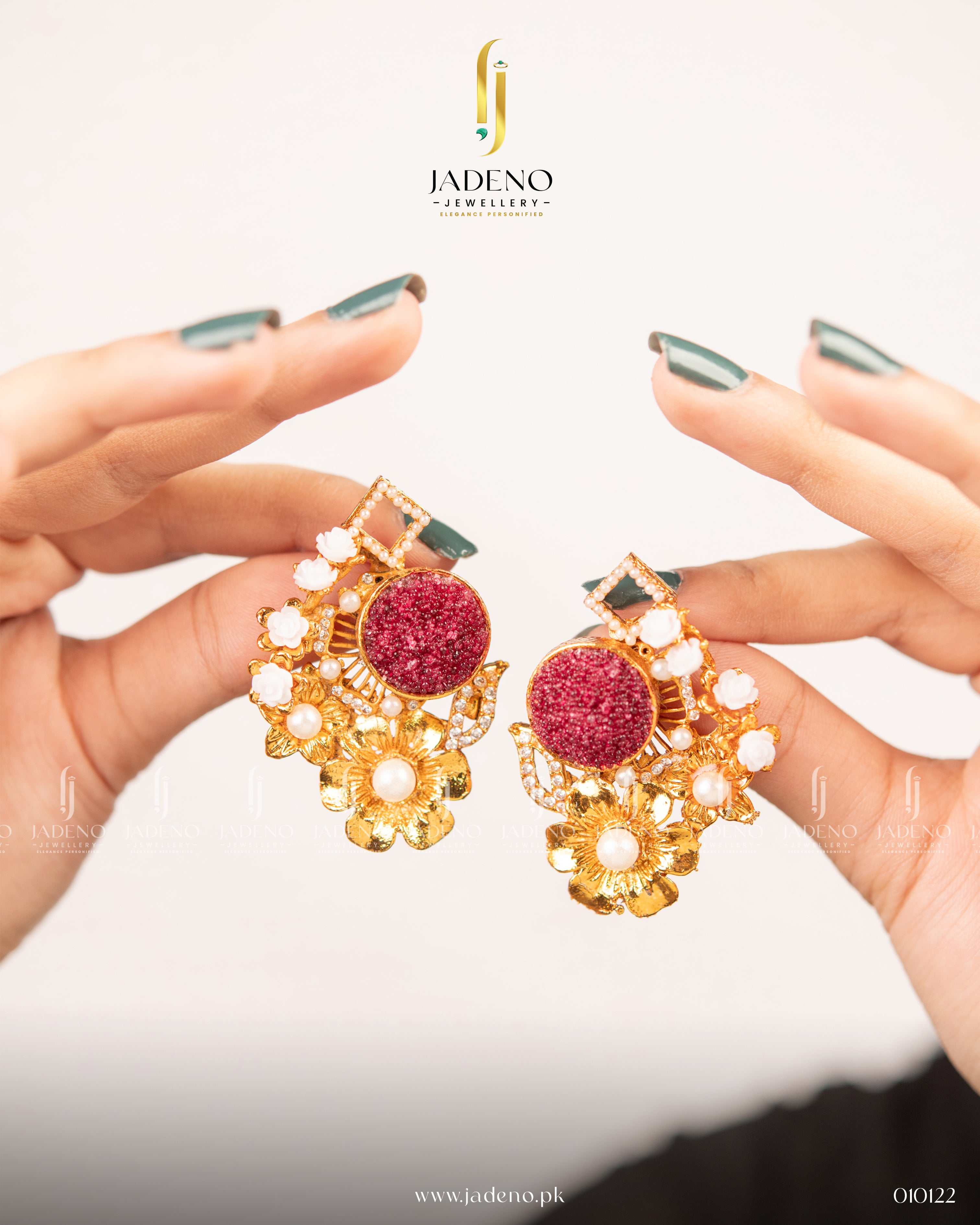 Designer's handmade Flora Crush Earrings