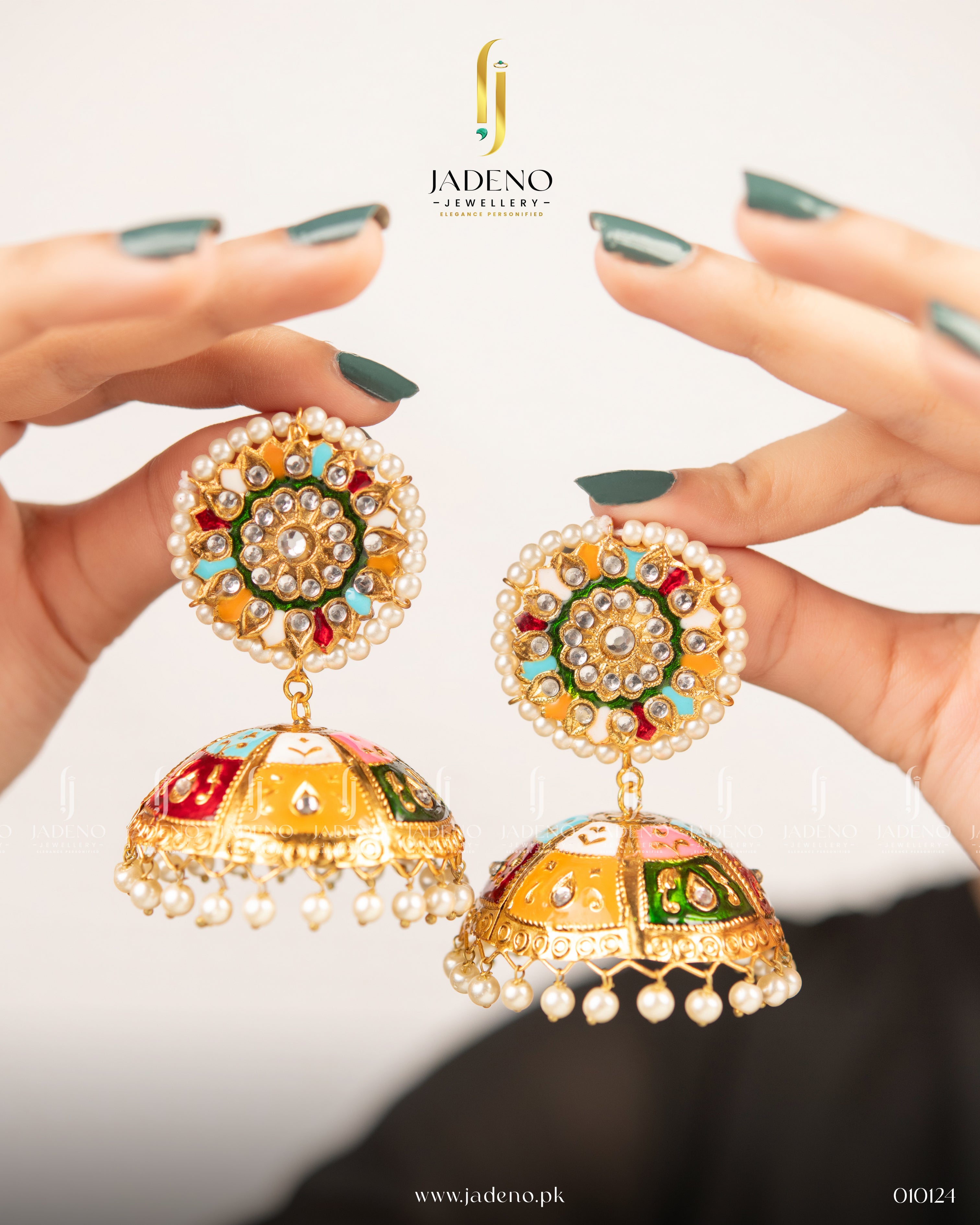 Traditional Minakari Jhumkas