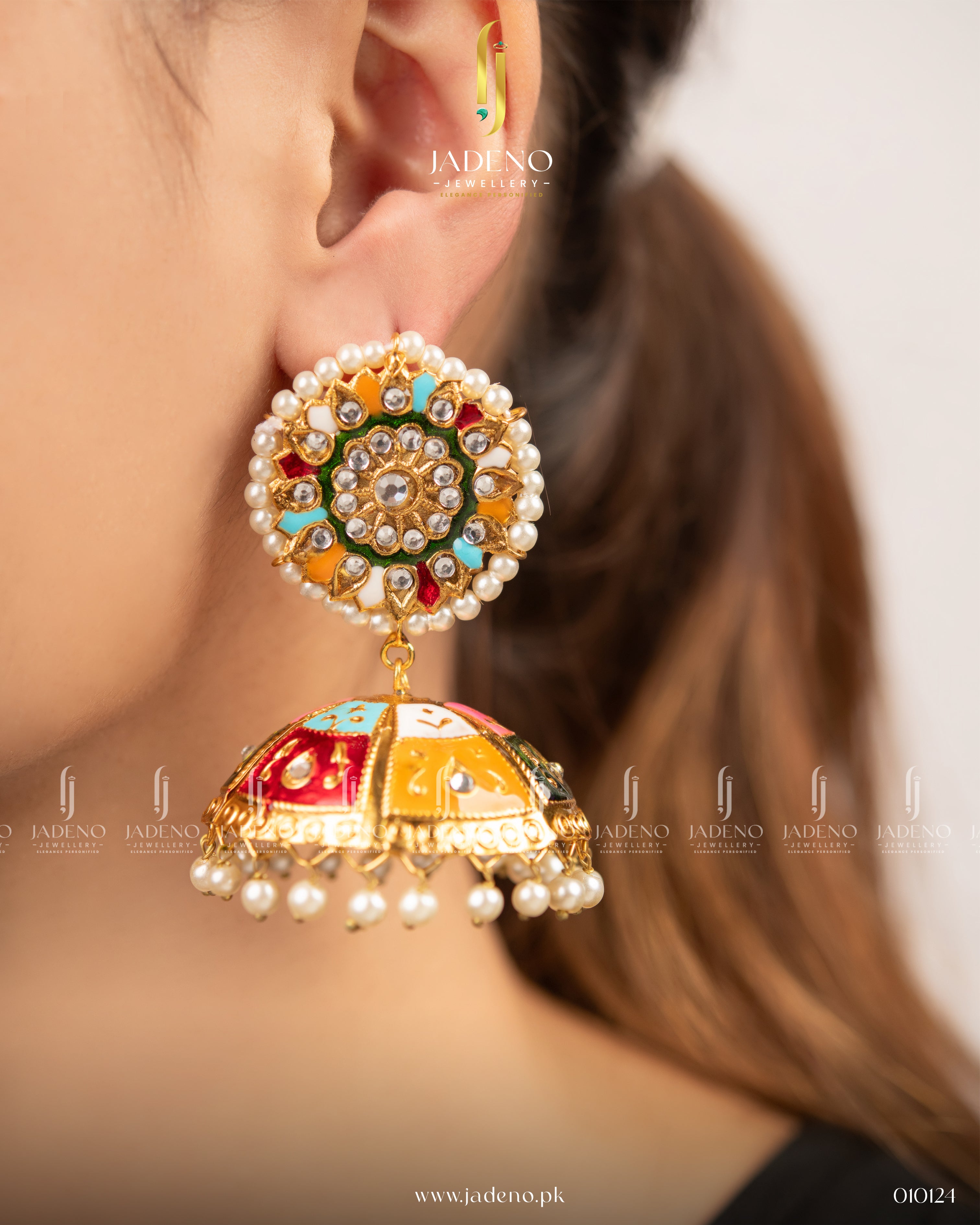 Traditional Minakari Jhumkas