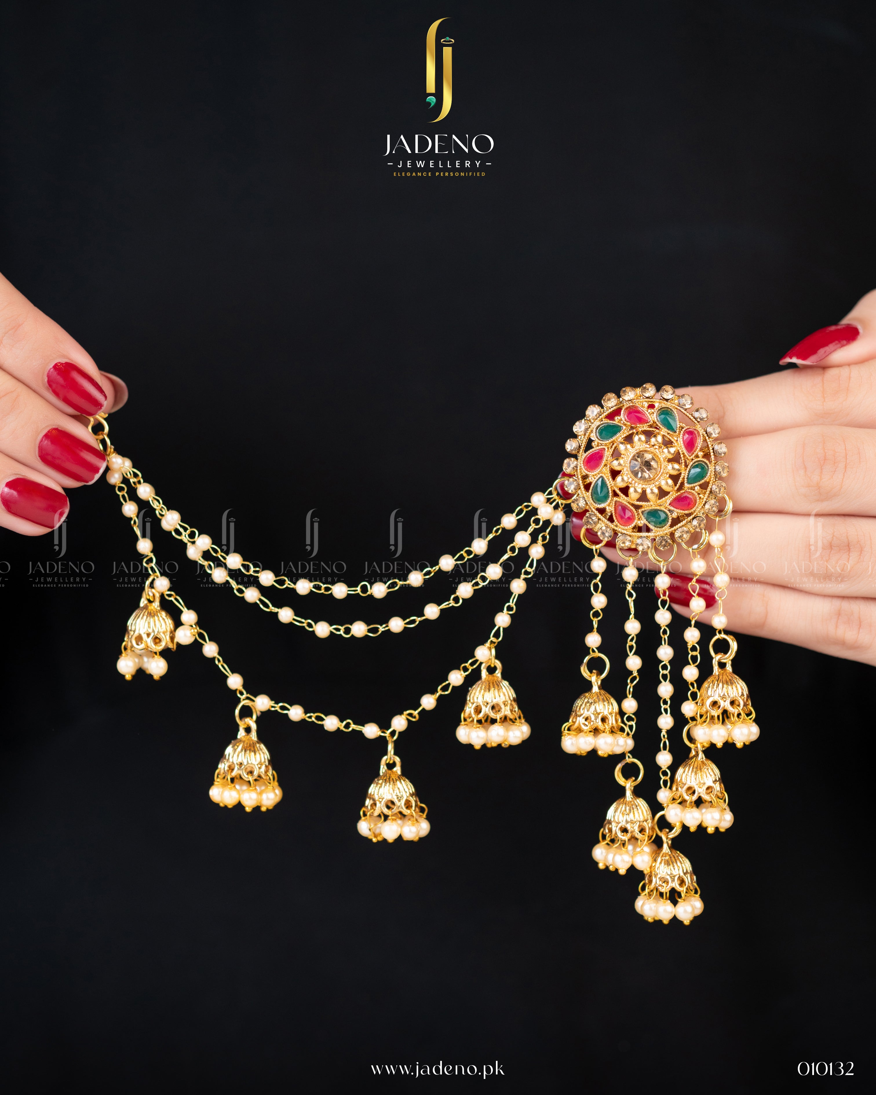 Multi Stones Bahubali Jhumka