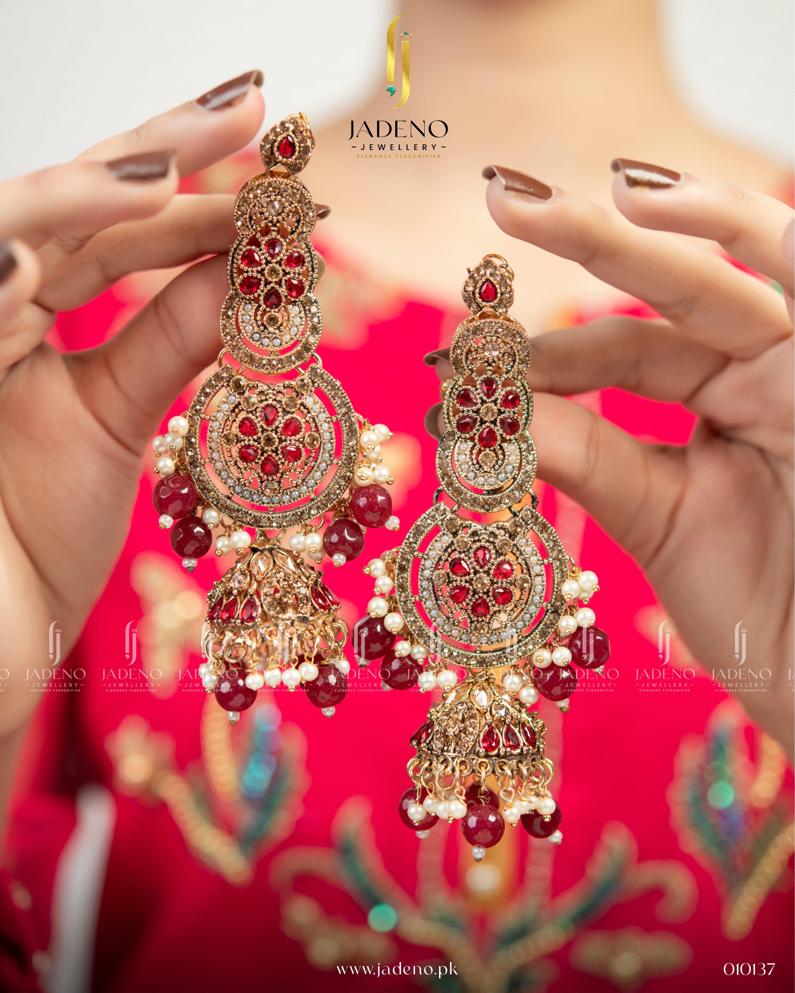 Elegant Finish Hyderabadi Big Earrings