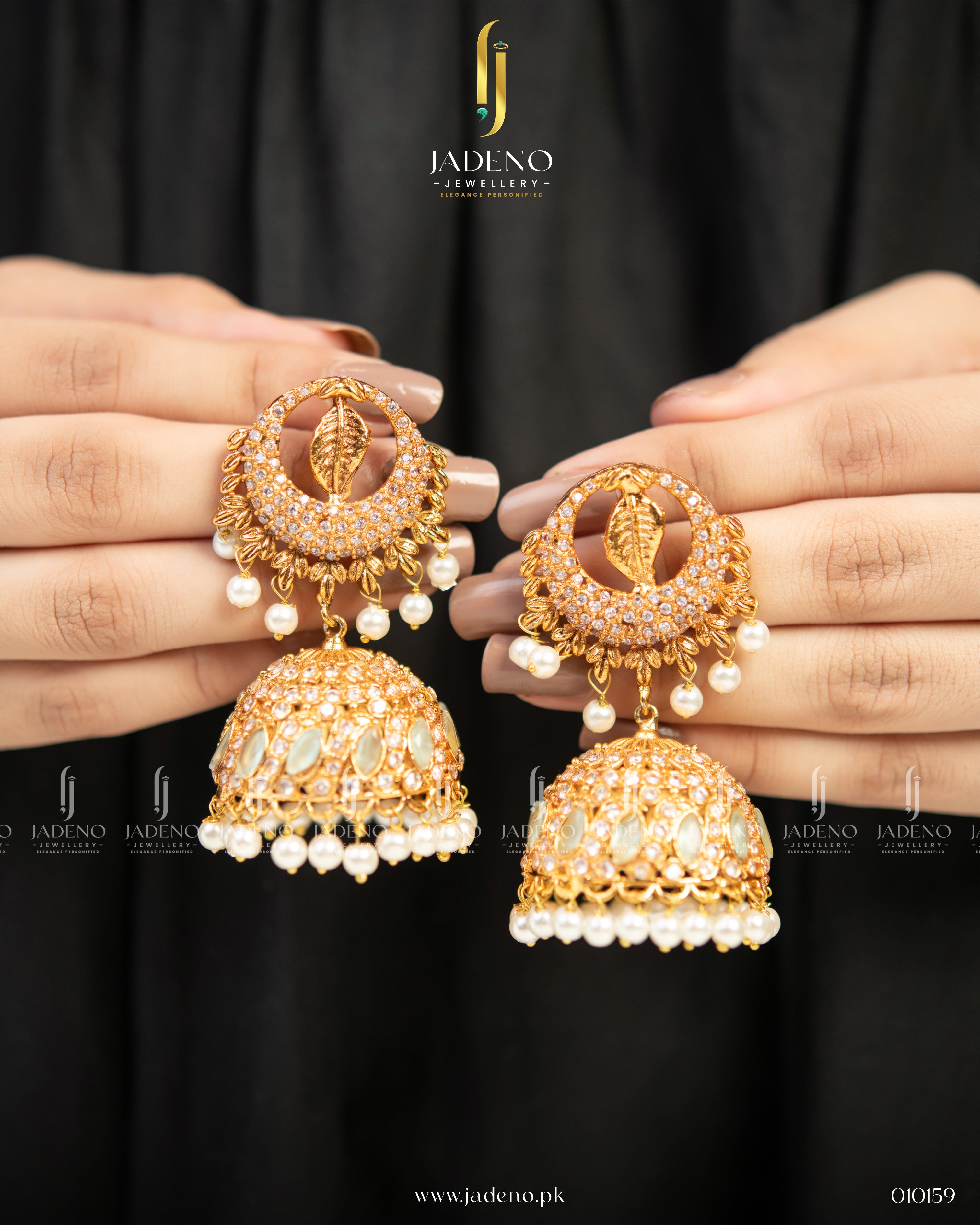 Golden LeafCut Tokri Jhumka