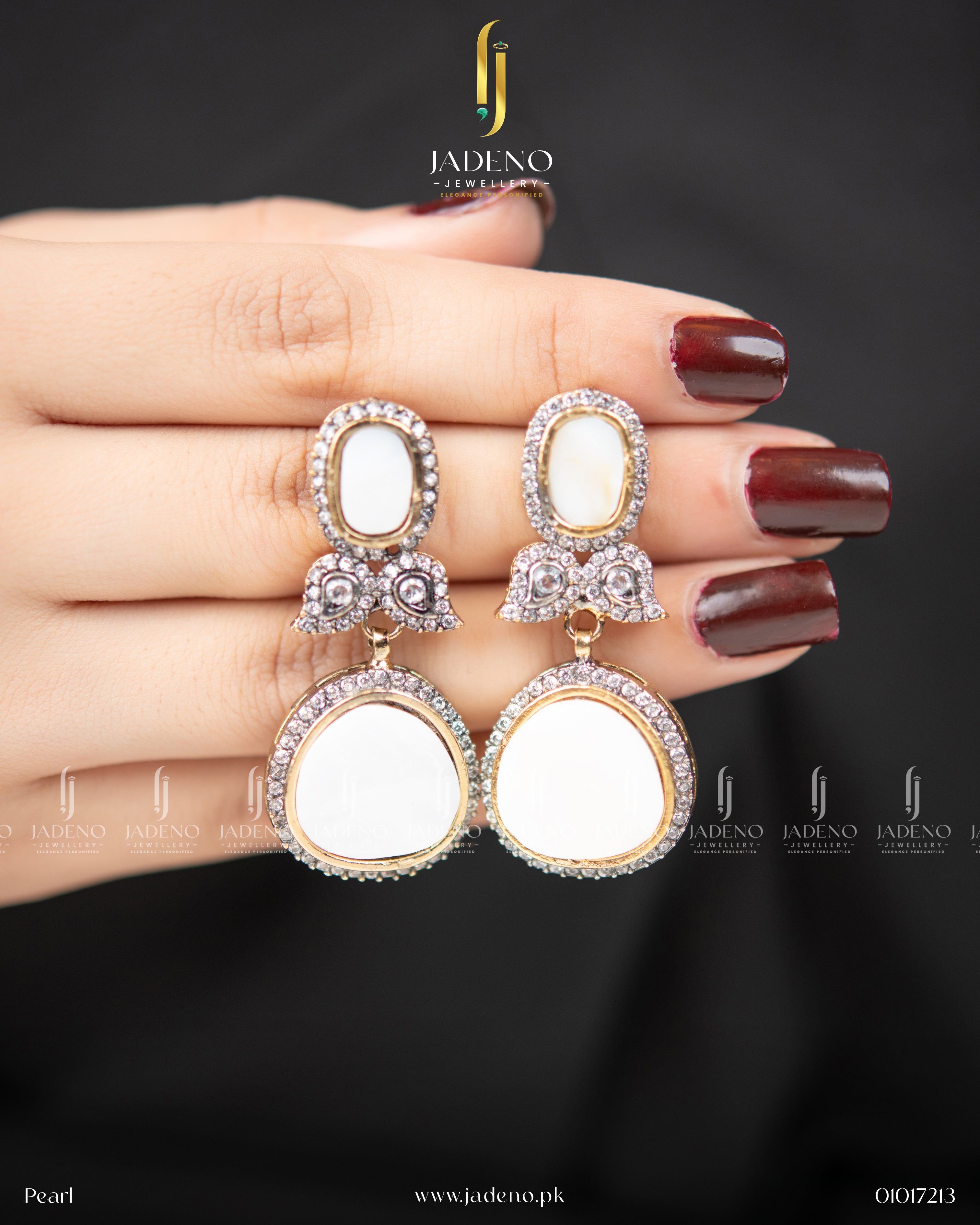 Marbled Zirconia Flora Earrings