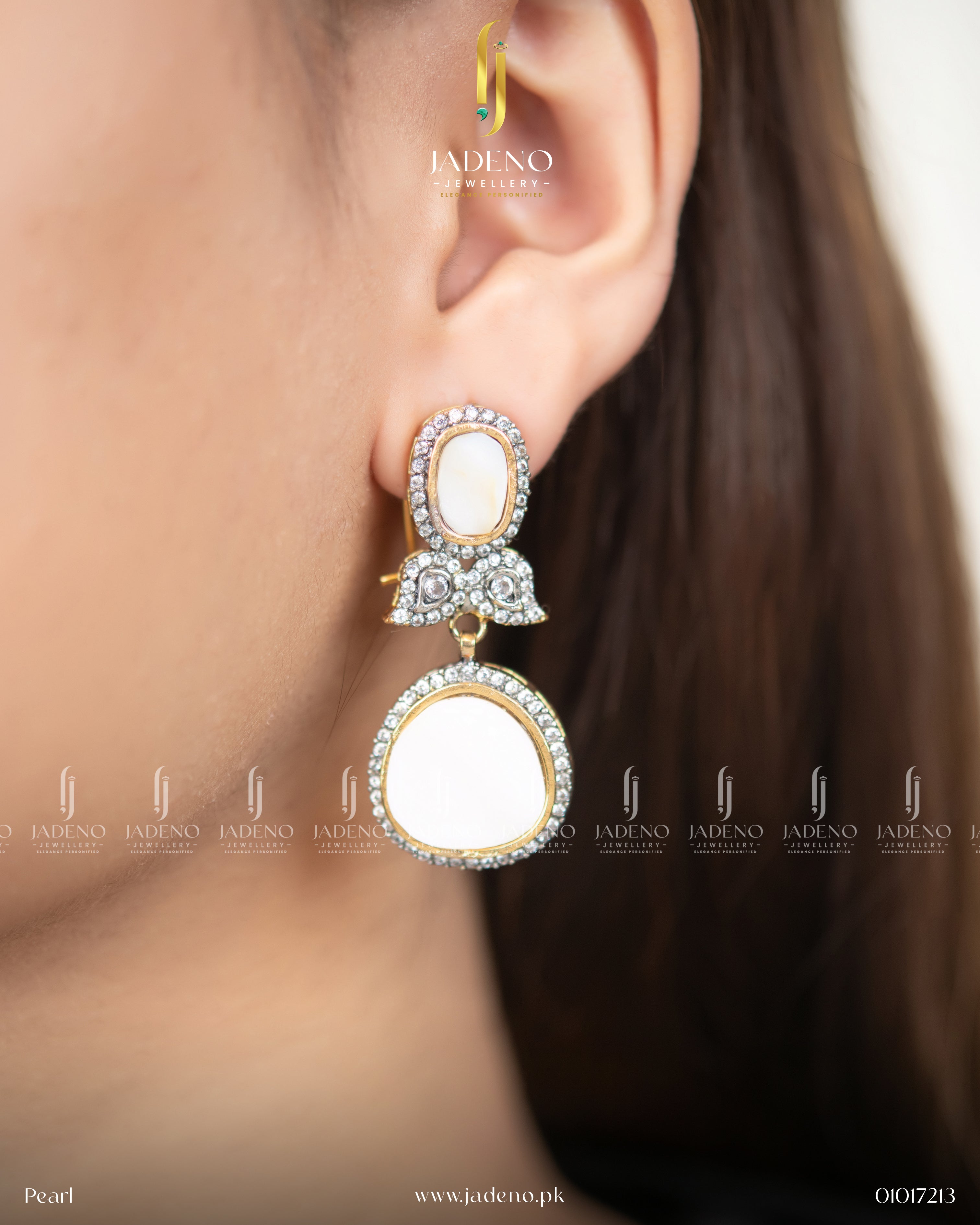 Marbled Zirconia Flora Earrings