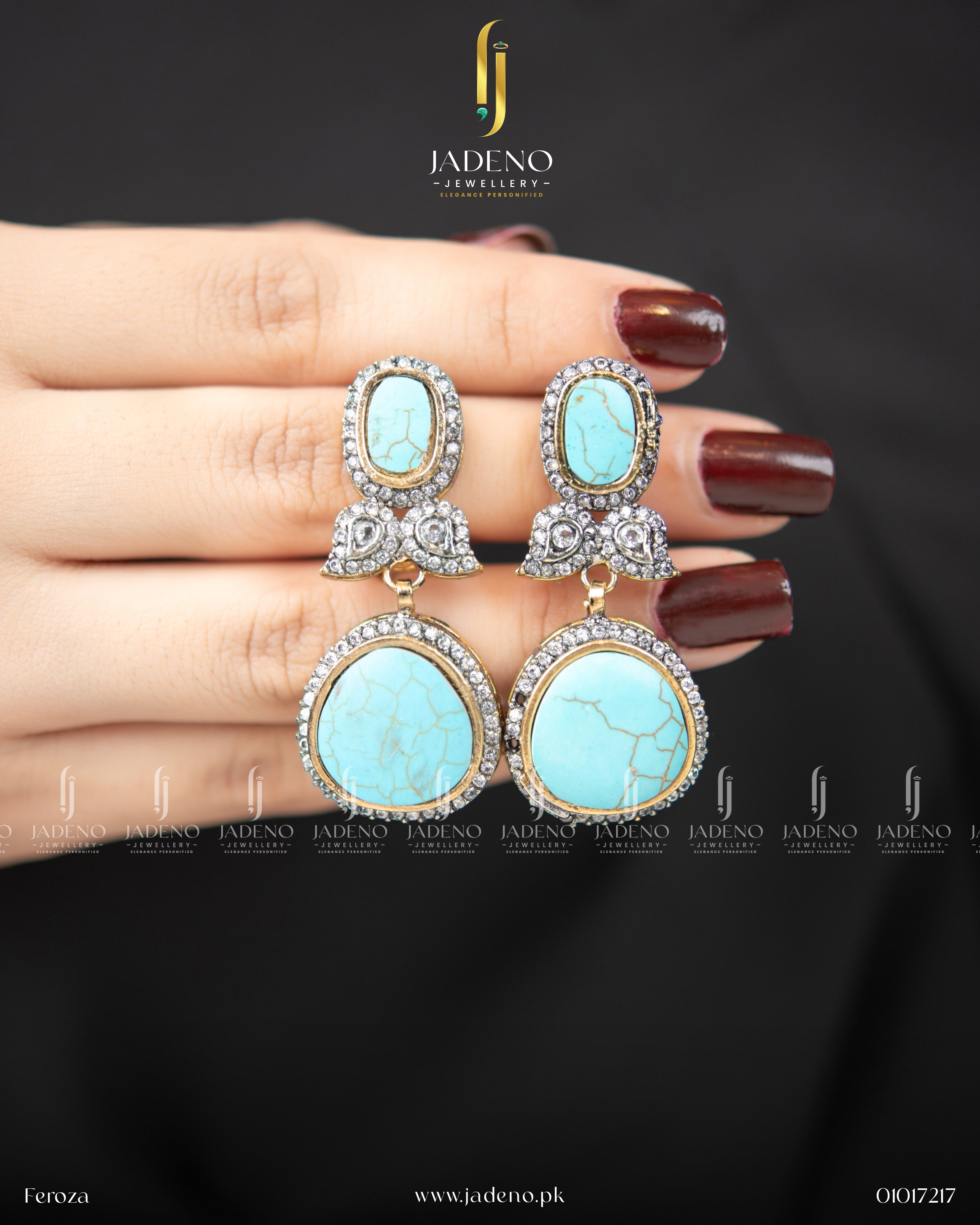 Marbled Zirconia Flora Earrings