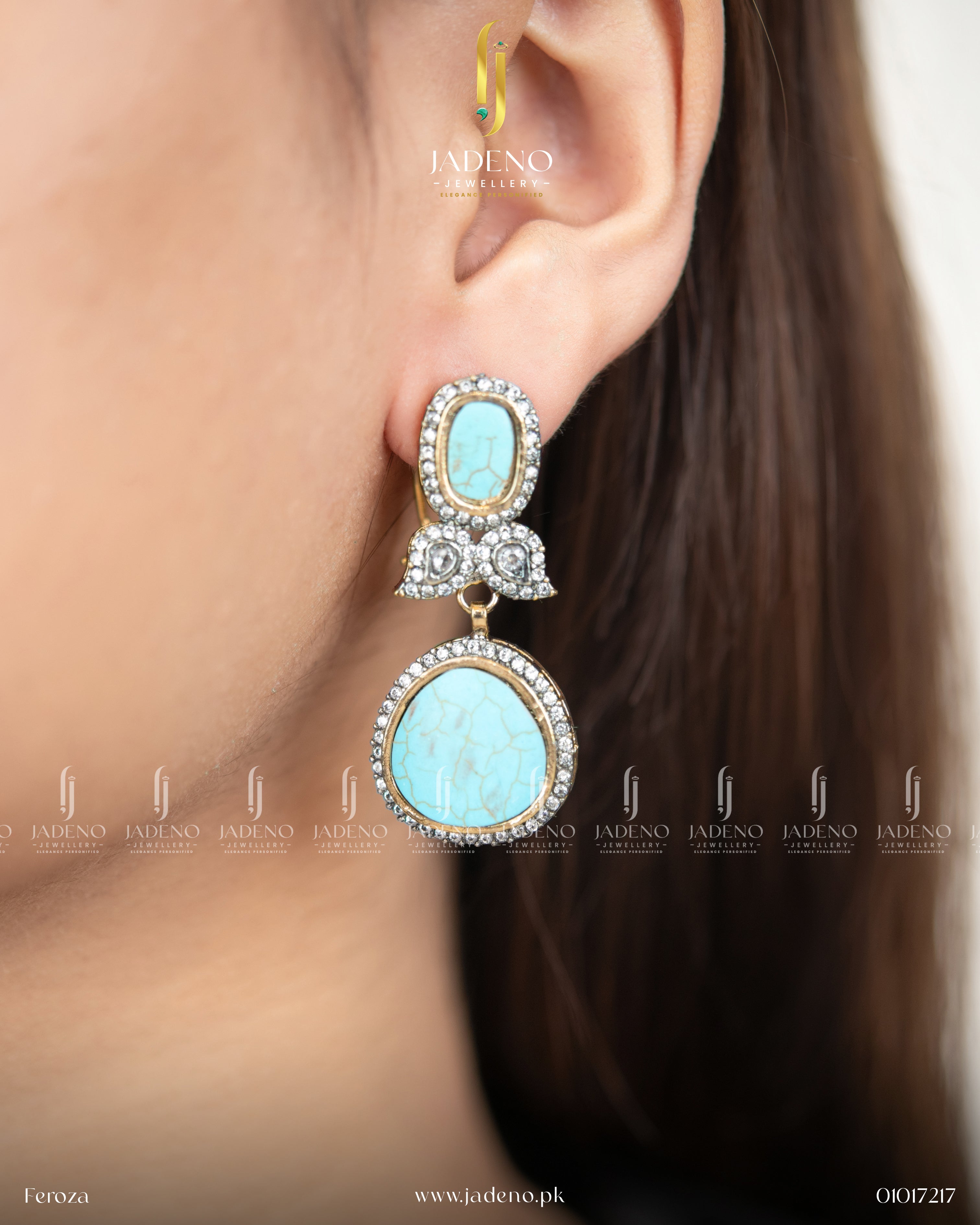 Marbled Zirconia Flora Earrings