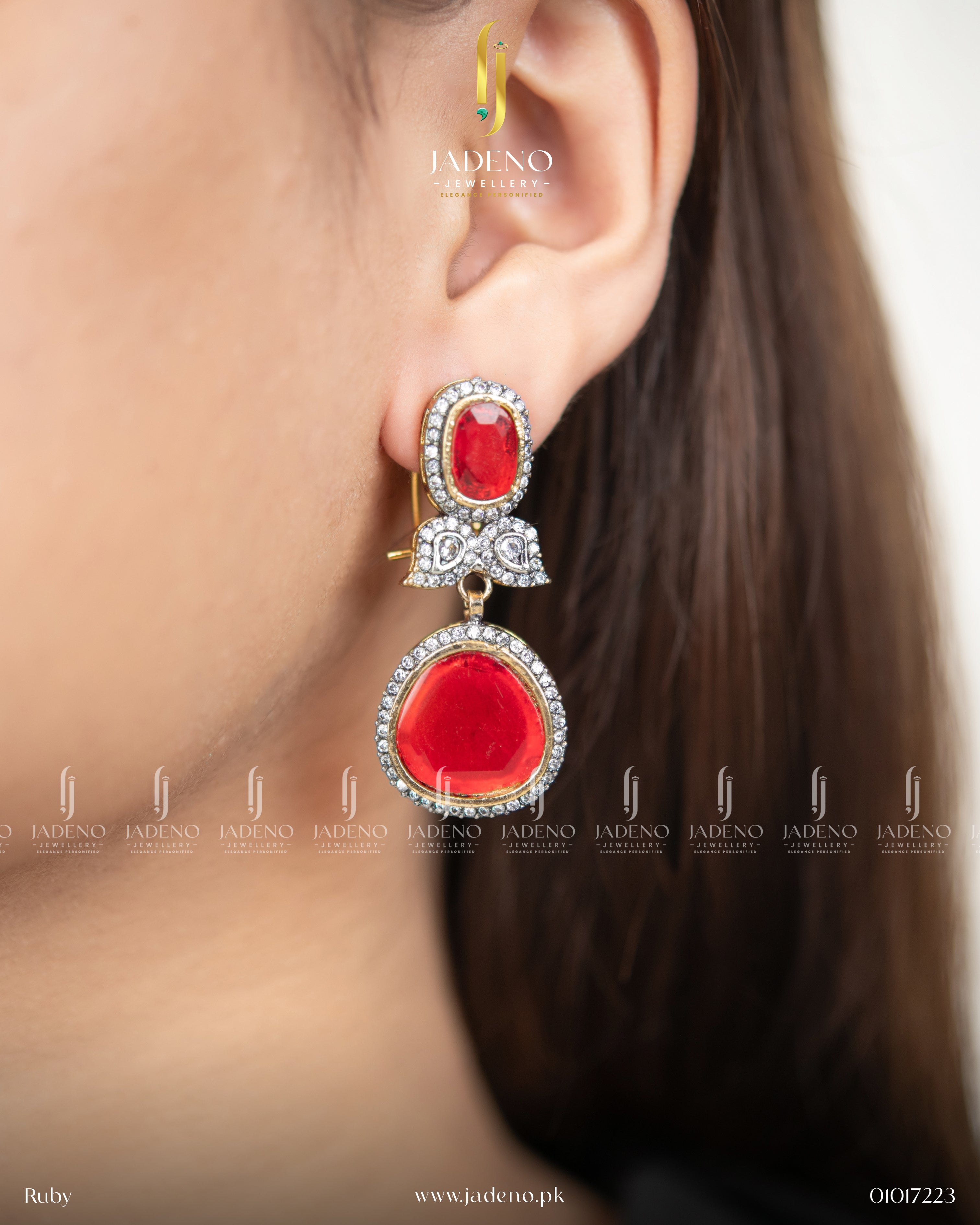 Marbled Zirconia Flora Earrings