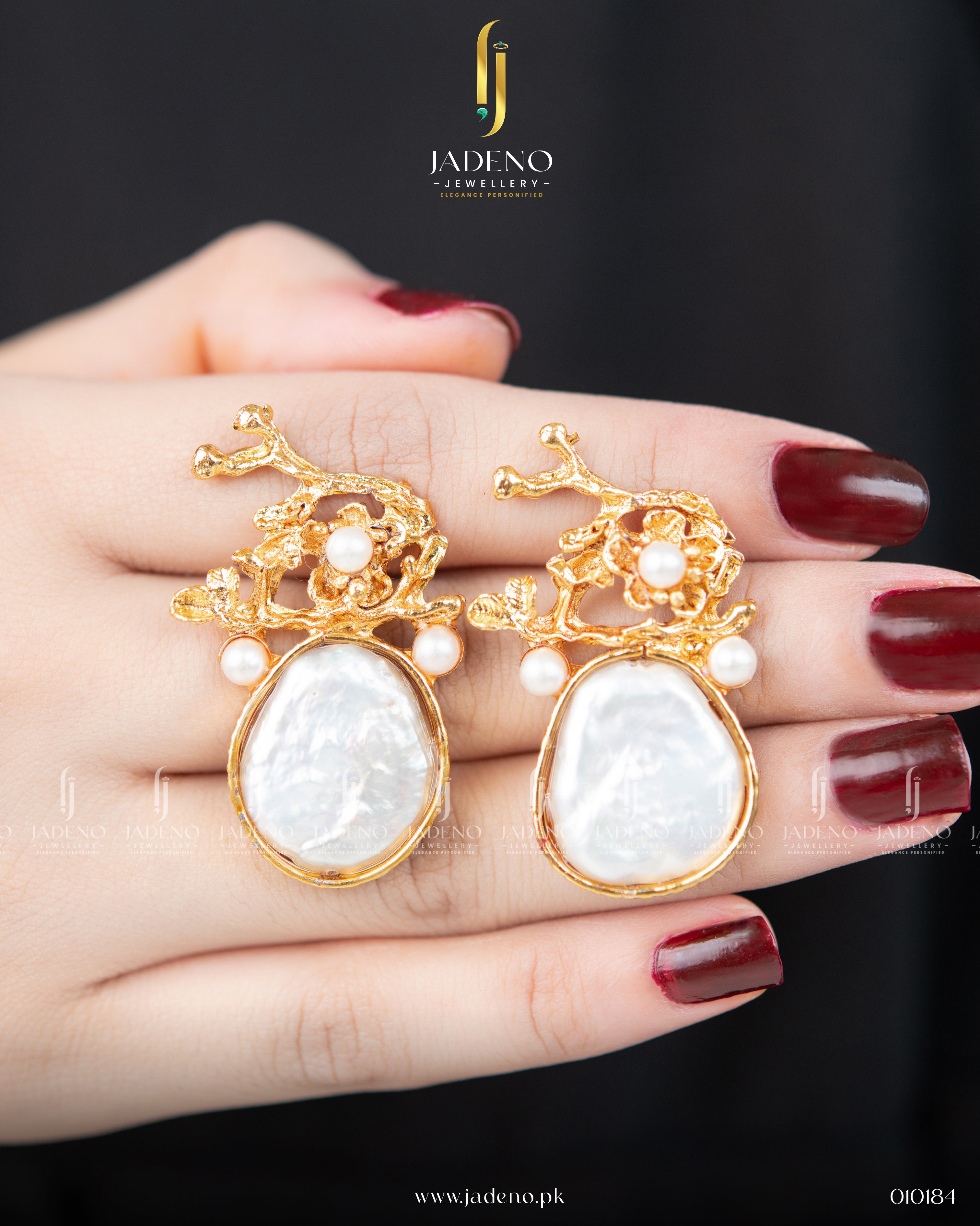 Designer's Retro Mother Pearl Earrings