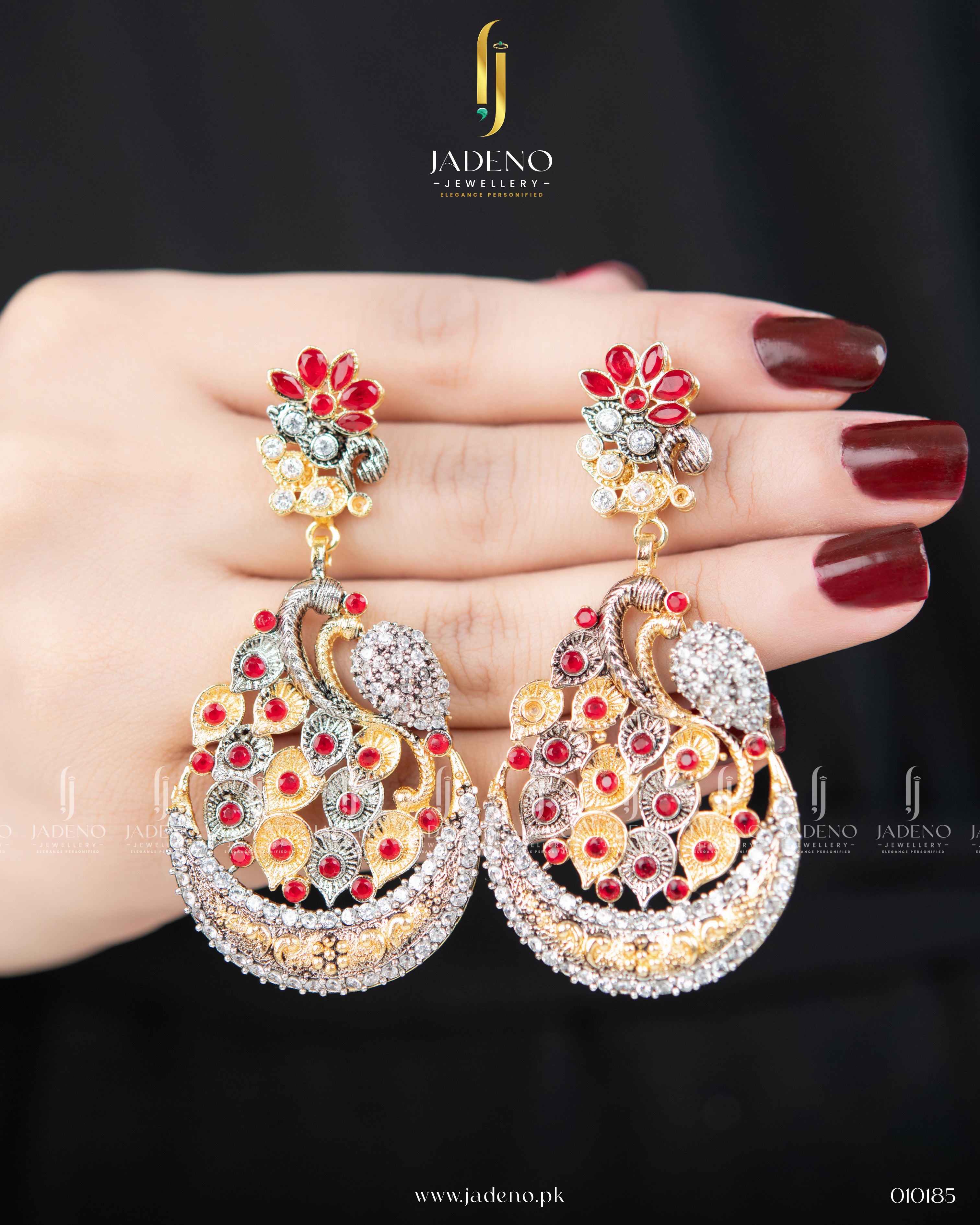 Double Toned Sparkly Flora Earrings