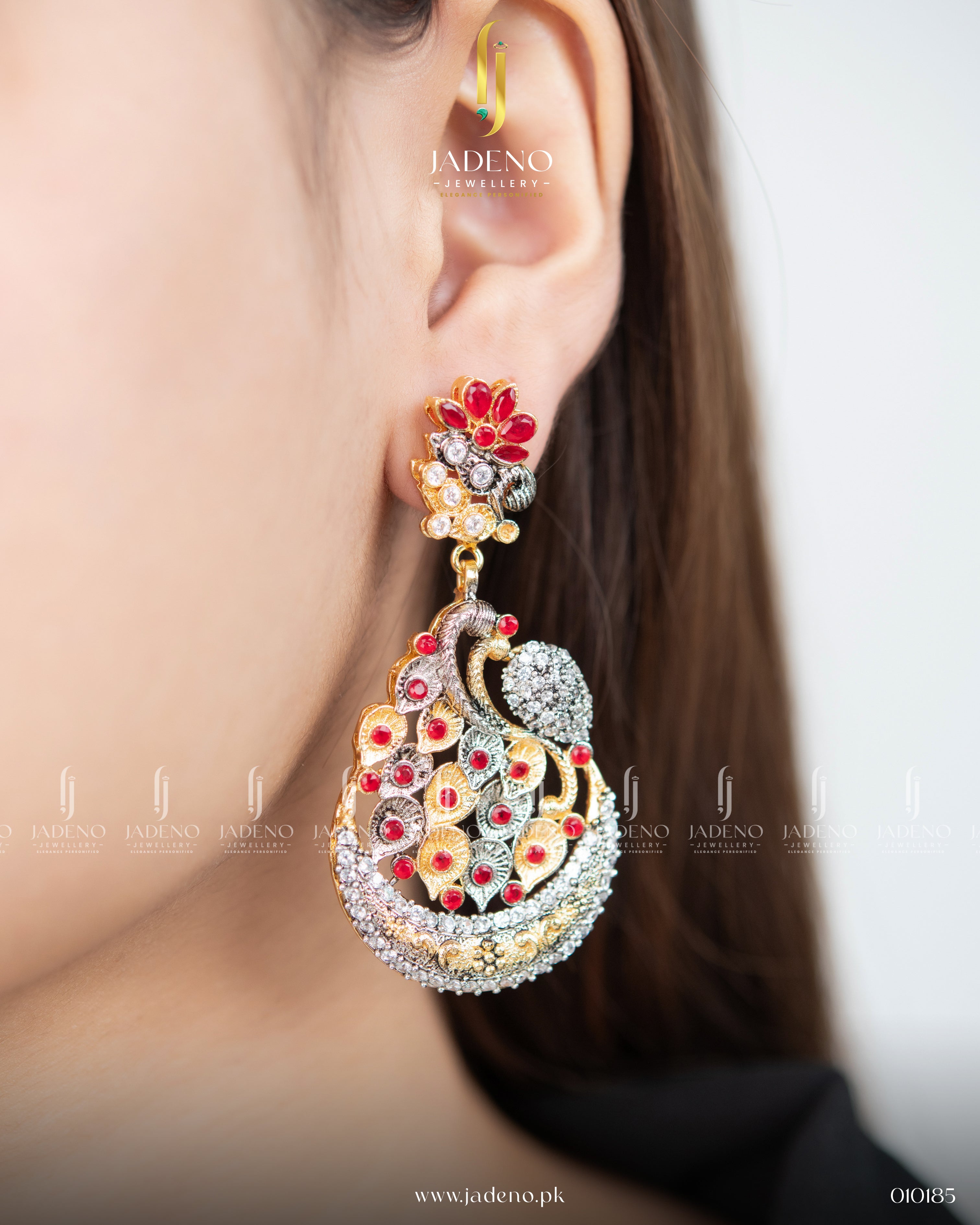 Double Toned Sparkly Flora Earrings