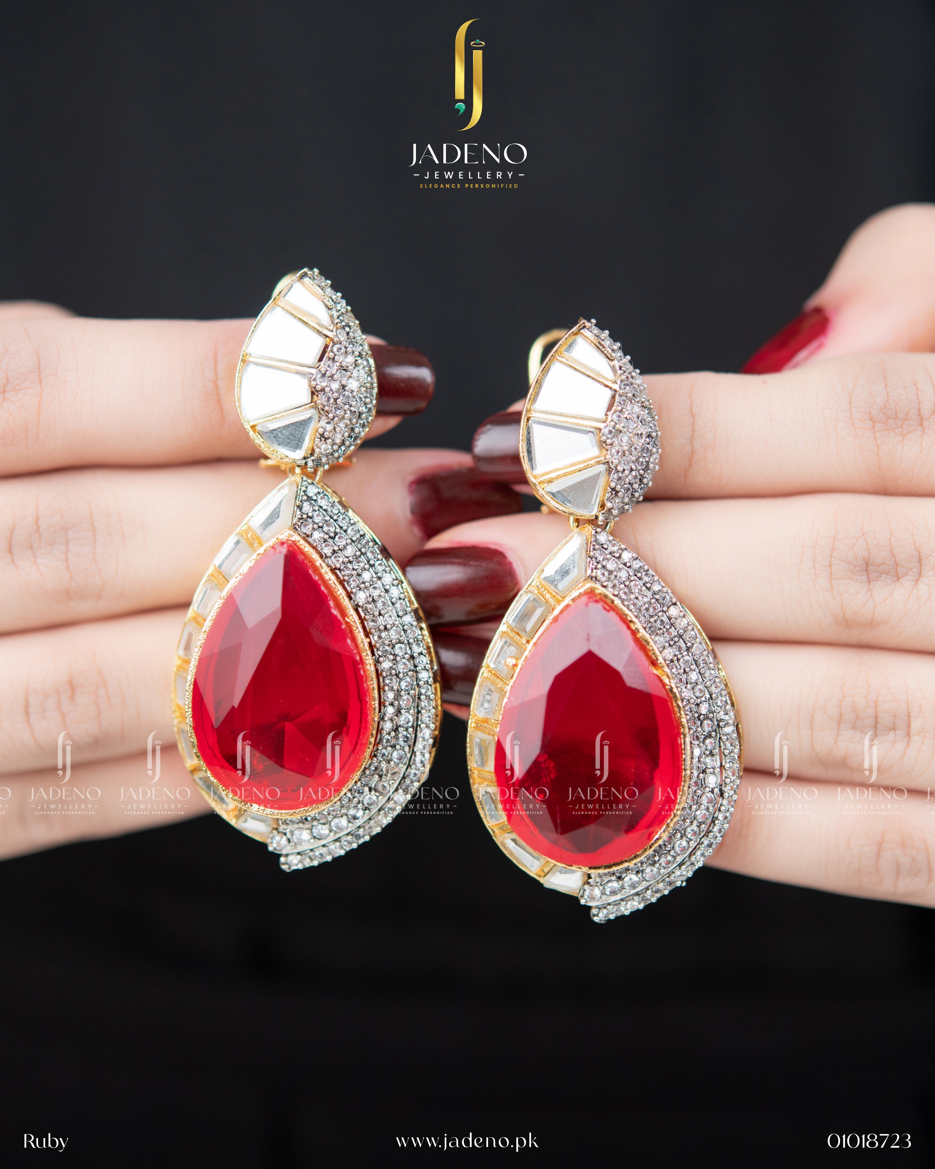 Premium Quality Victorian Zirca Stone Earrings