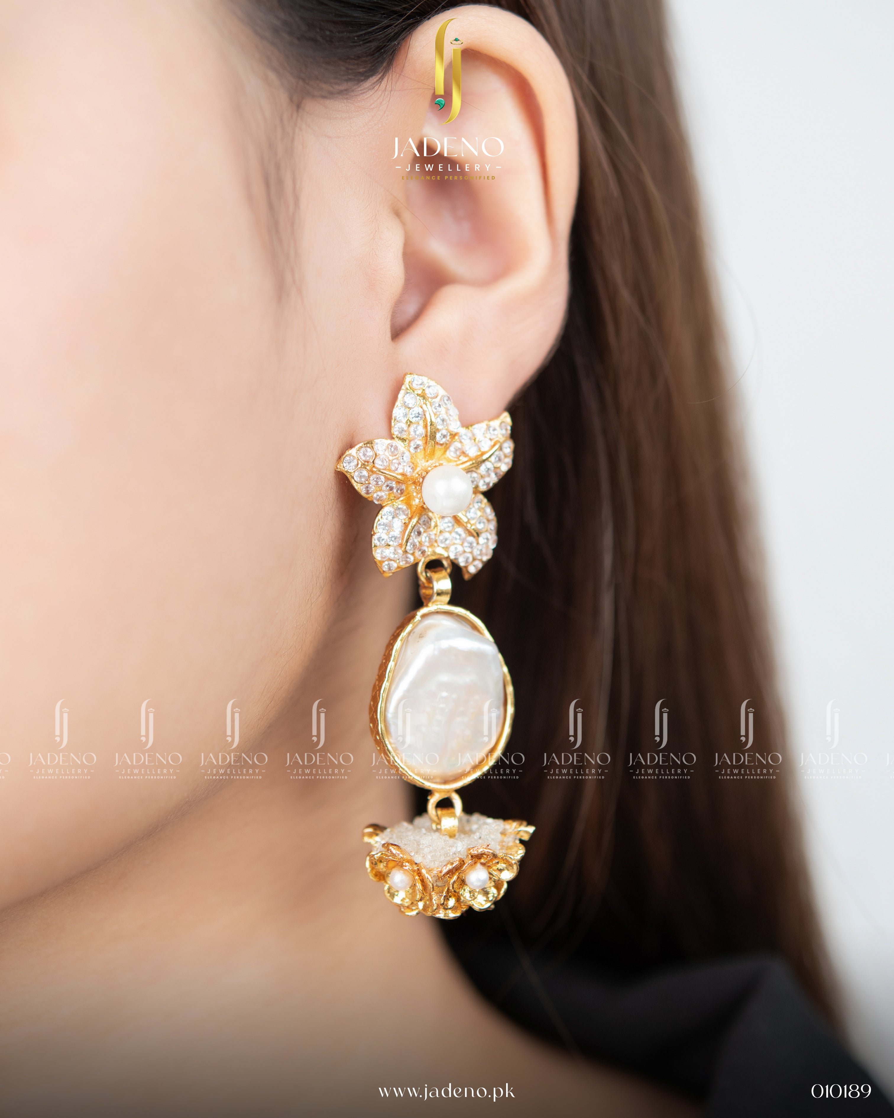 Handmade Mother Pearl Crusho Earrings