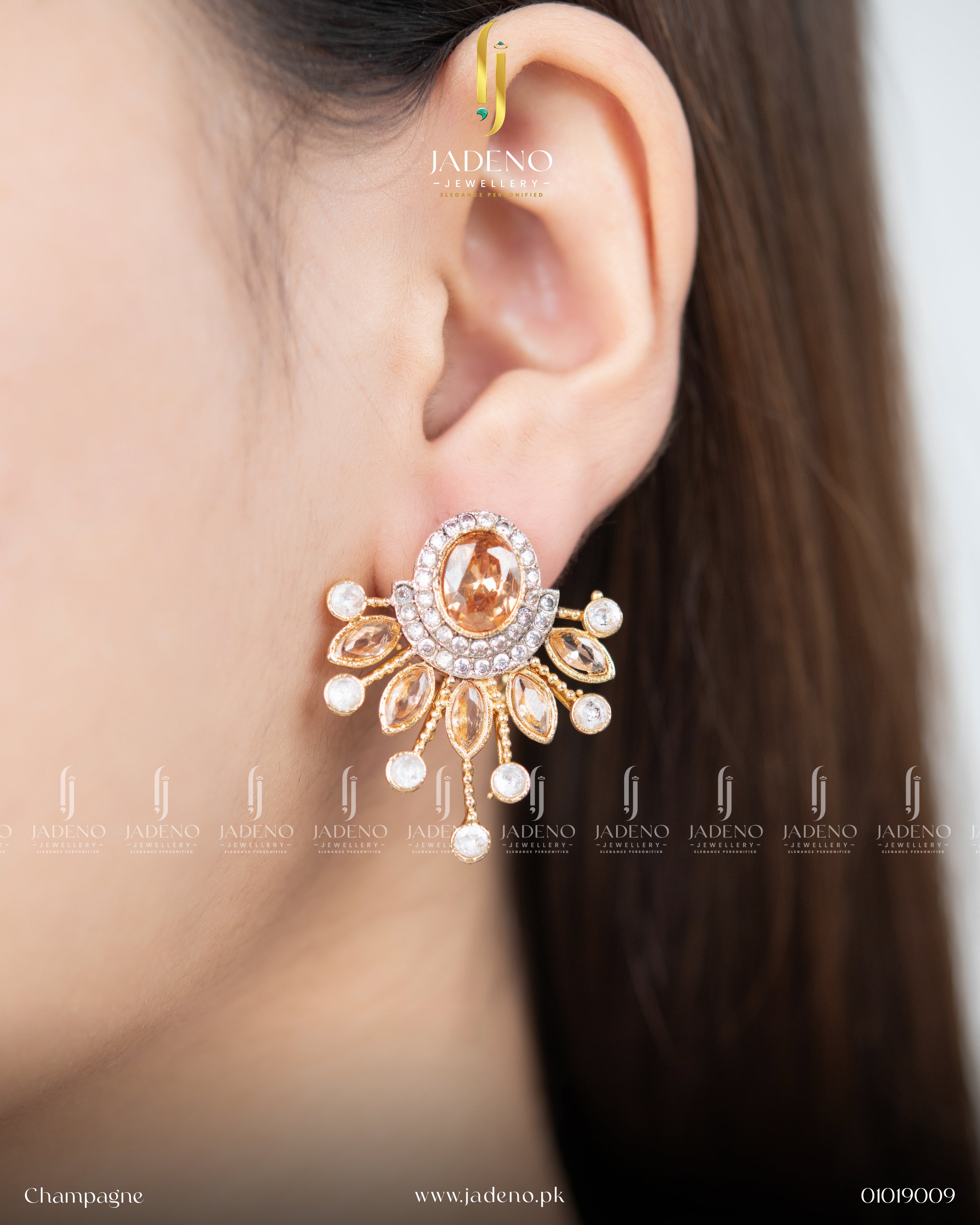 Reverse Leaf Cut Earrings