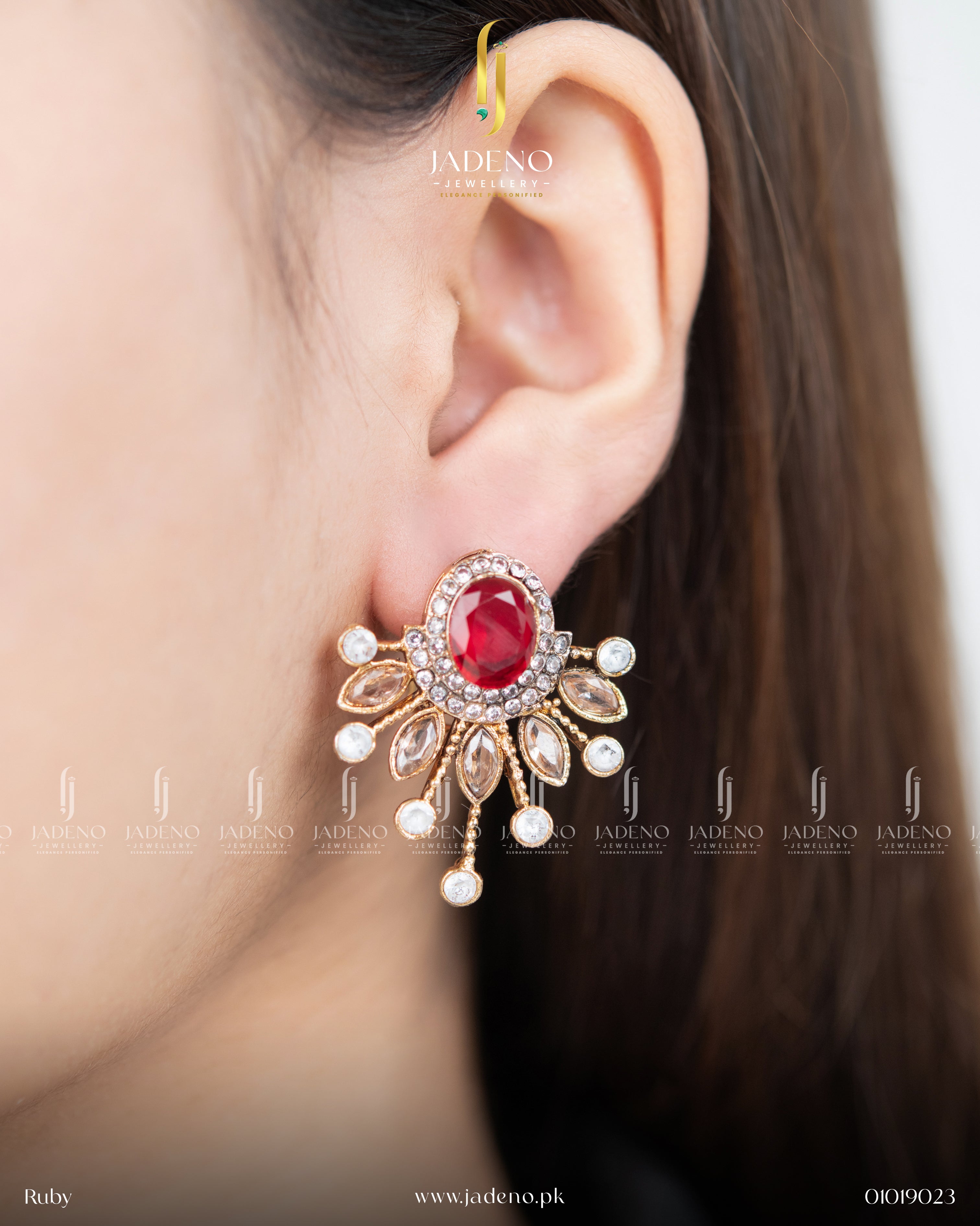 Reverse Leaf Cut Earrings