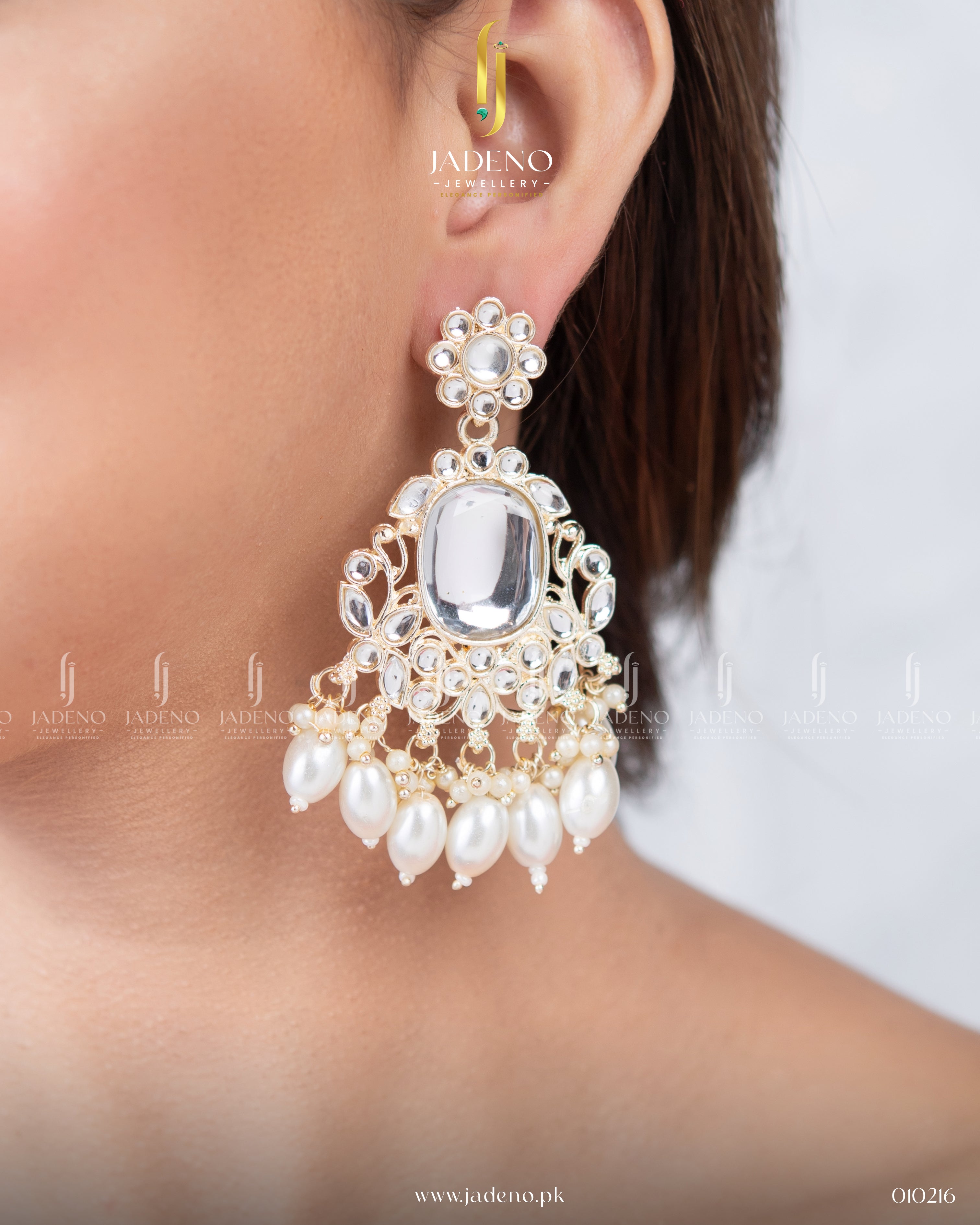 Fabulous Kundan Drop Beads Earrings