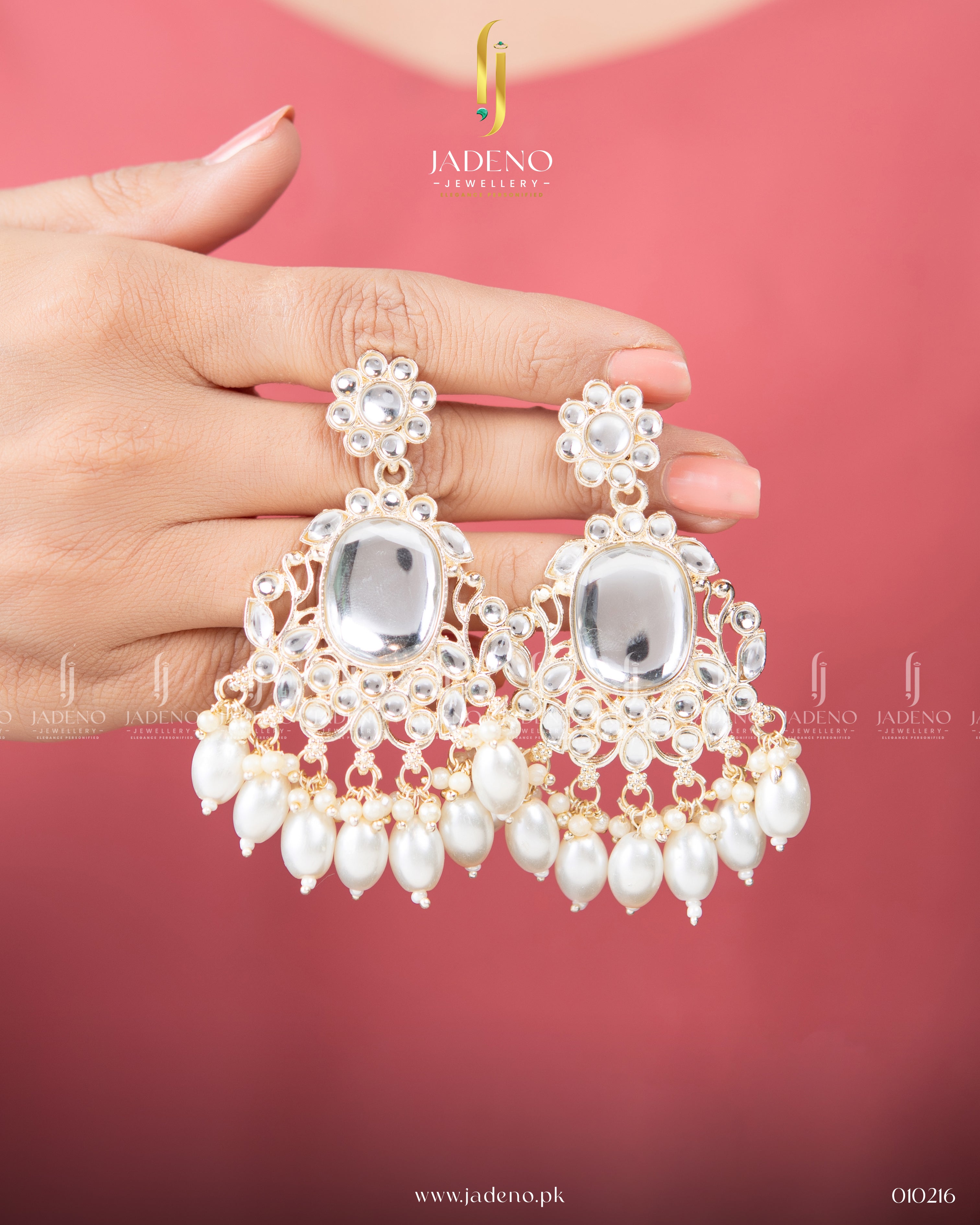 Fabulous Kundan Drop Beads Earrings
