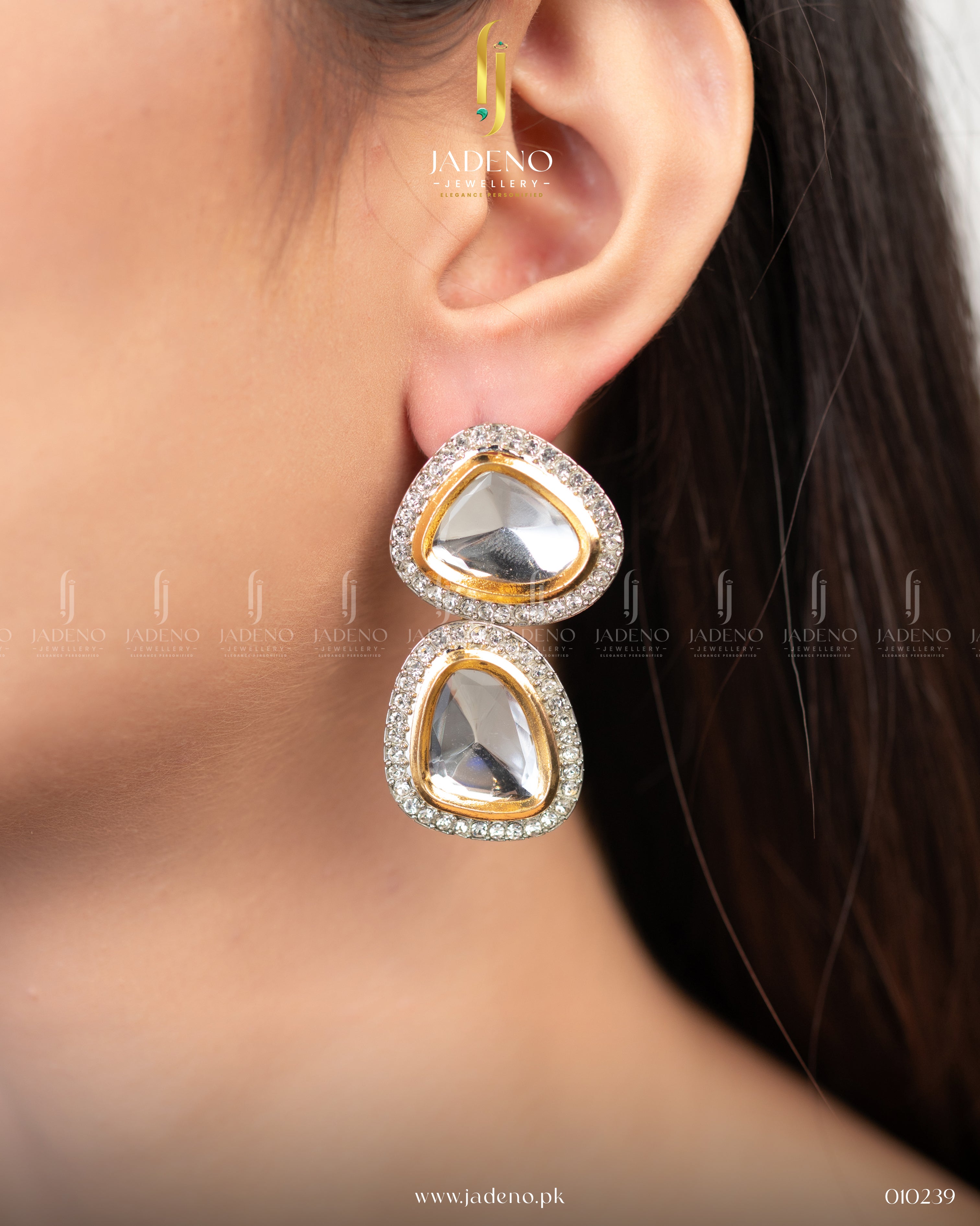 Indian Kundan Uncut Style Earrings