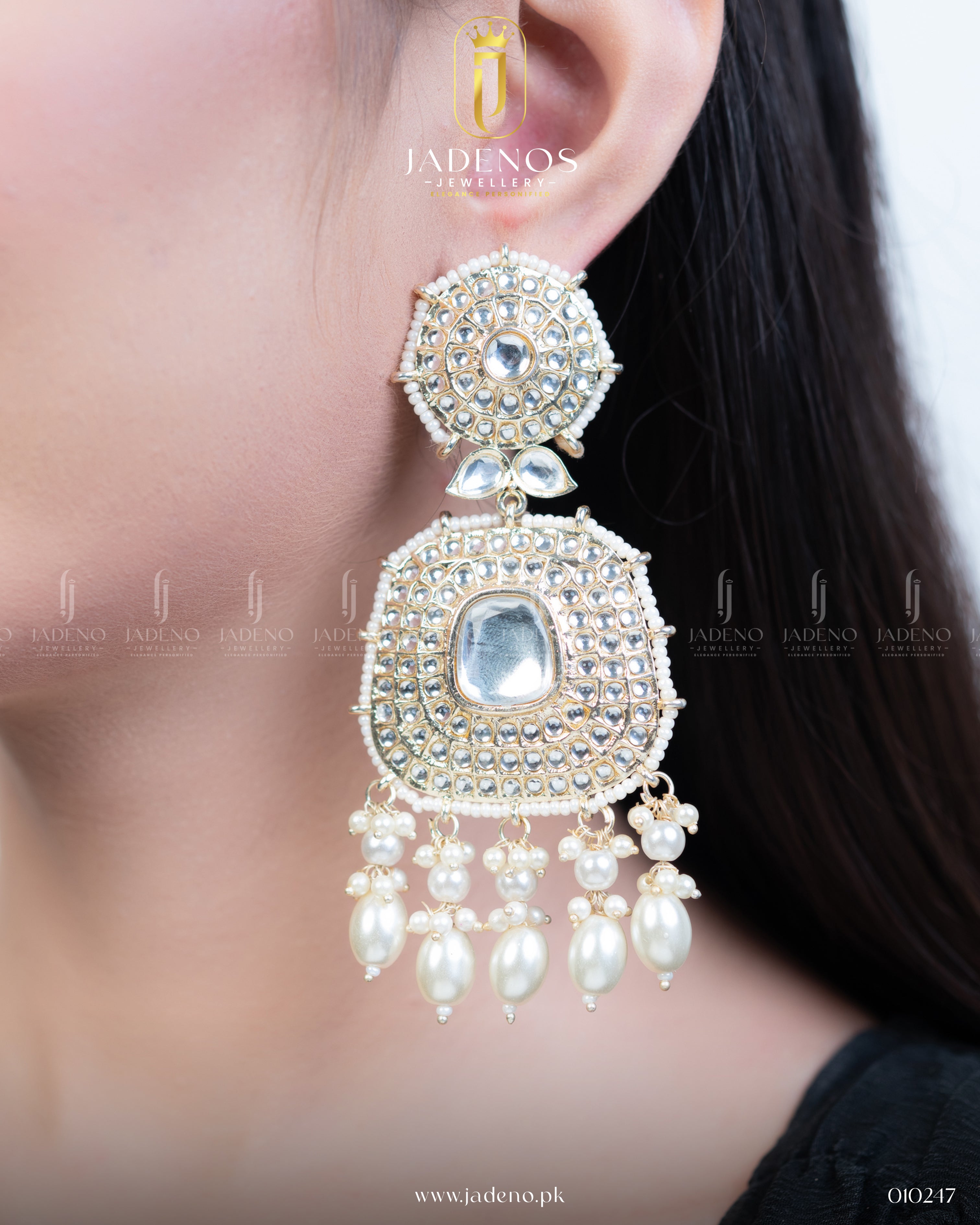 Premium Quality Pure Indian Jan e Ada Earrings