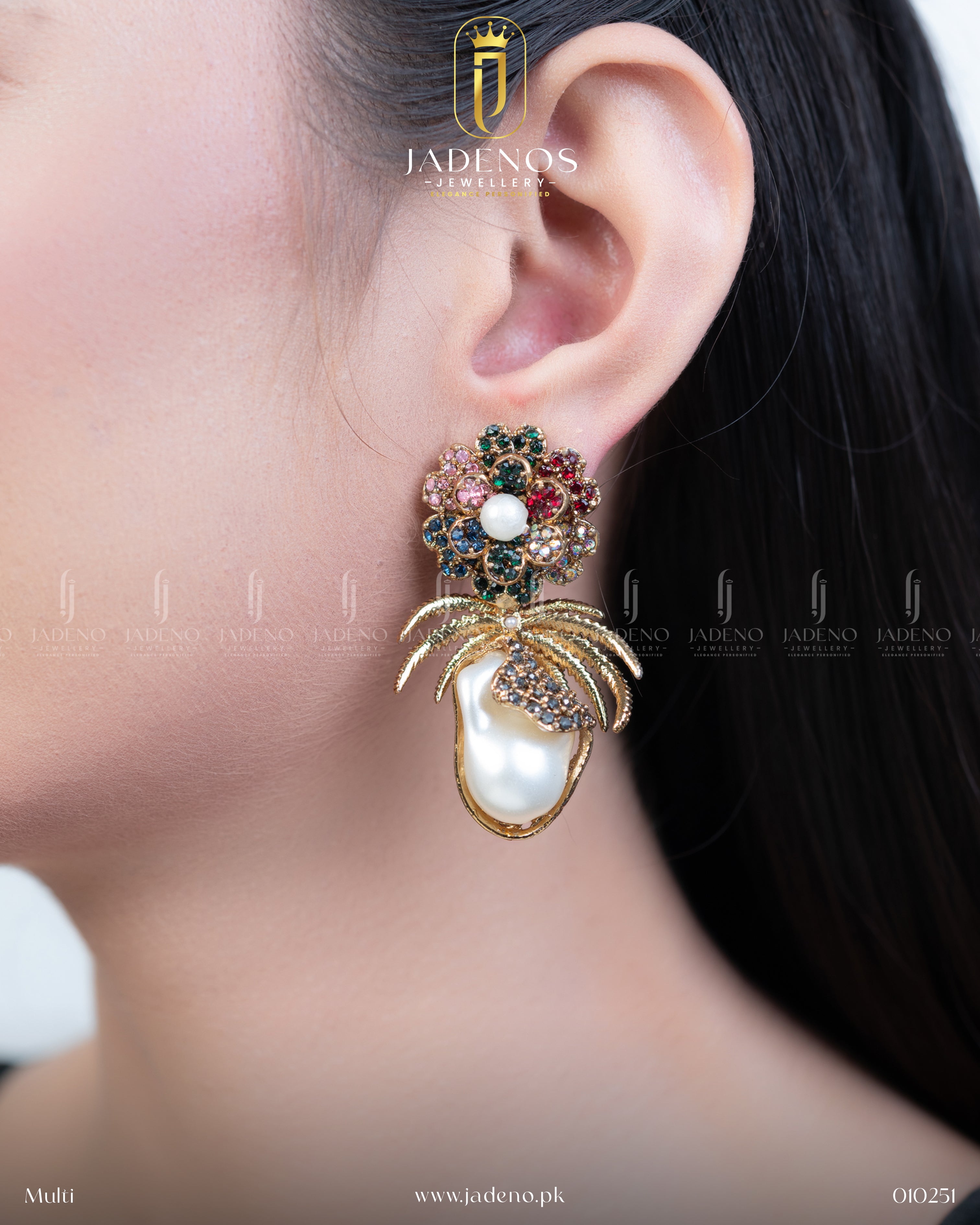 Designer's Flora Mother Pearl Earrings