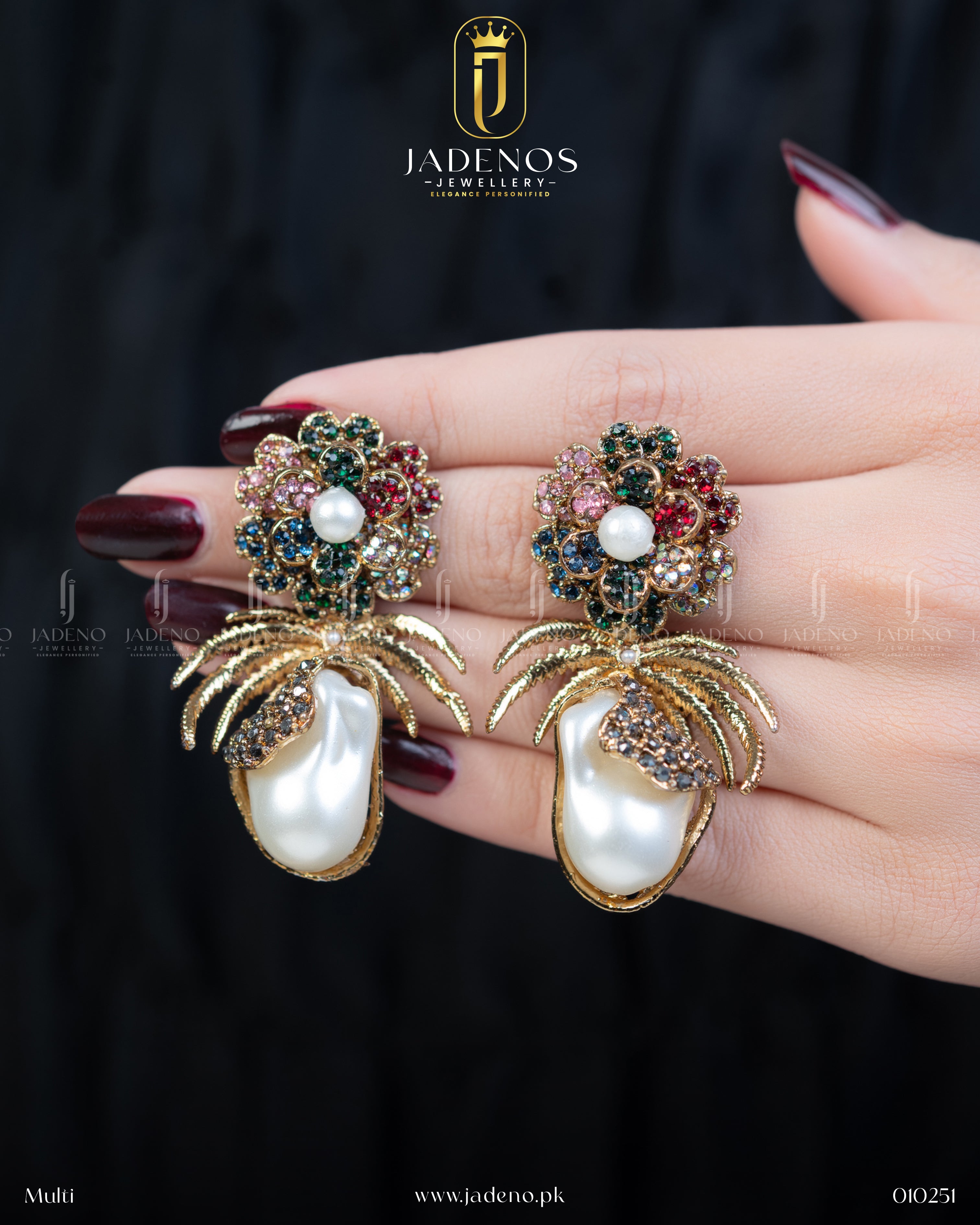 Designer's Flora Mother Pearl Earrings