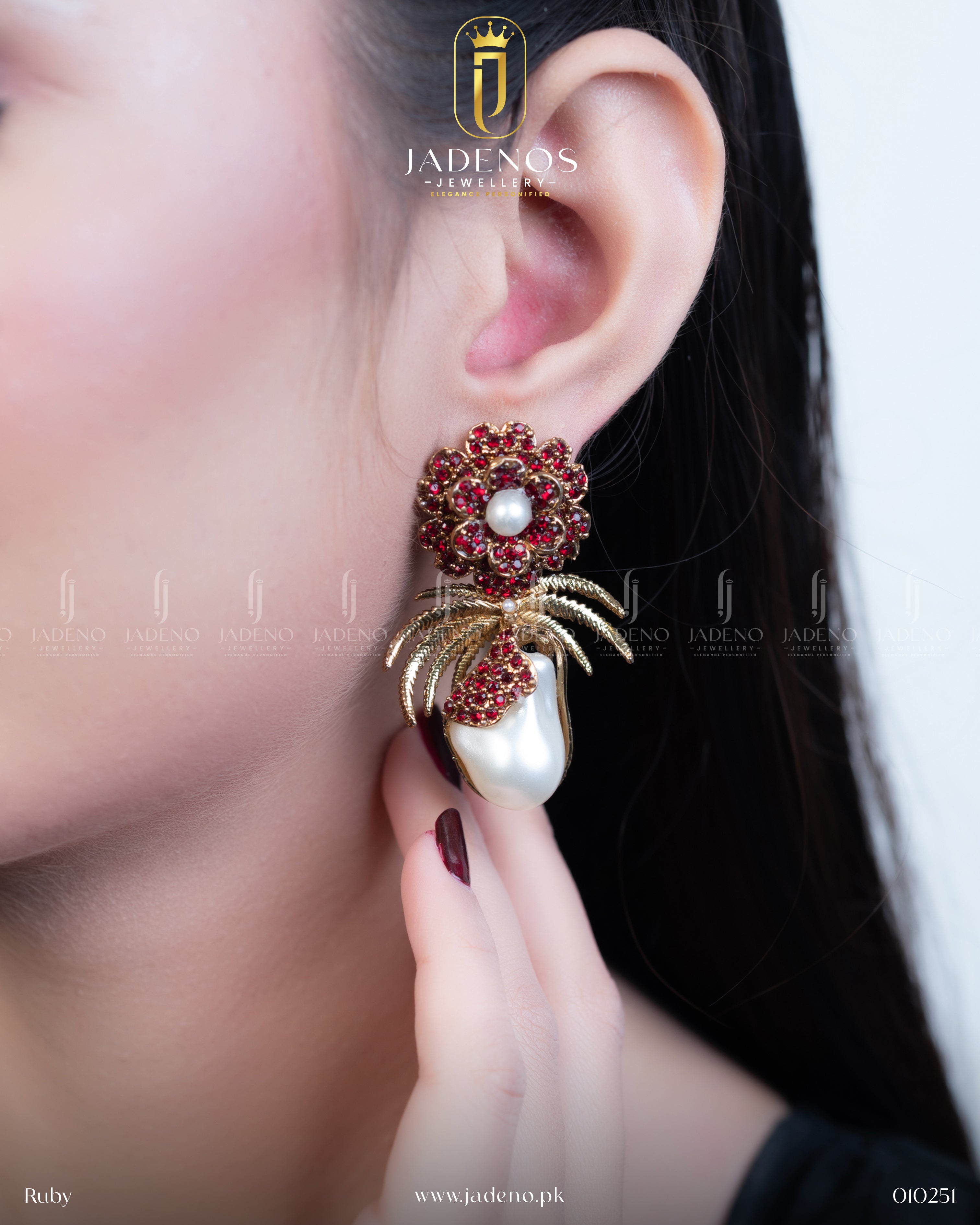 Designer's Flora Mother Pearl Earrings