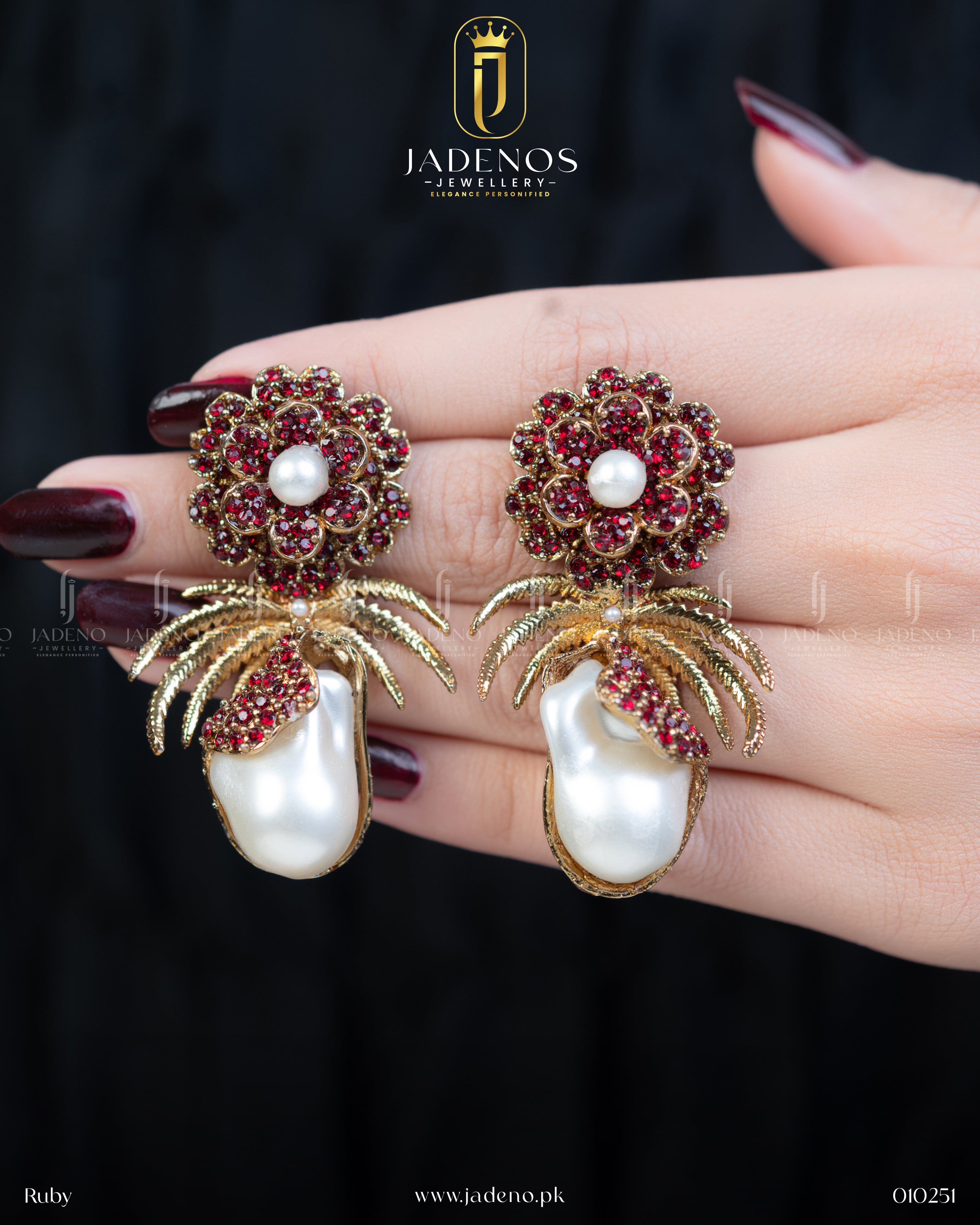 Designer's Flora Mother Pearl Earrings