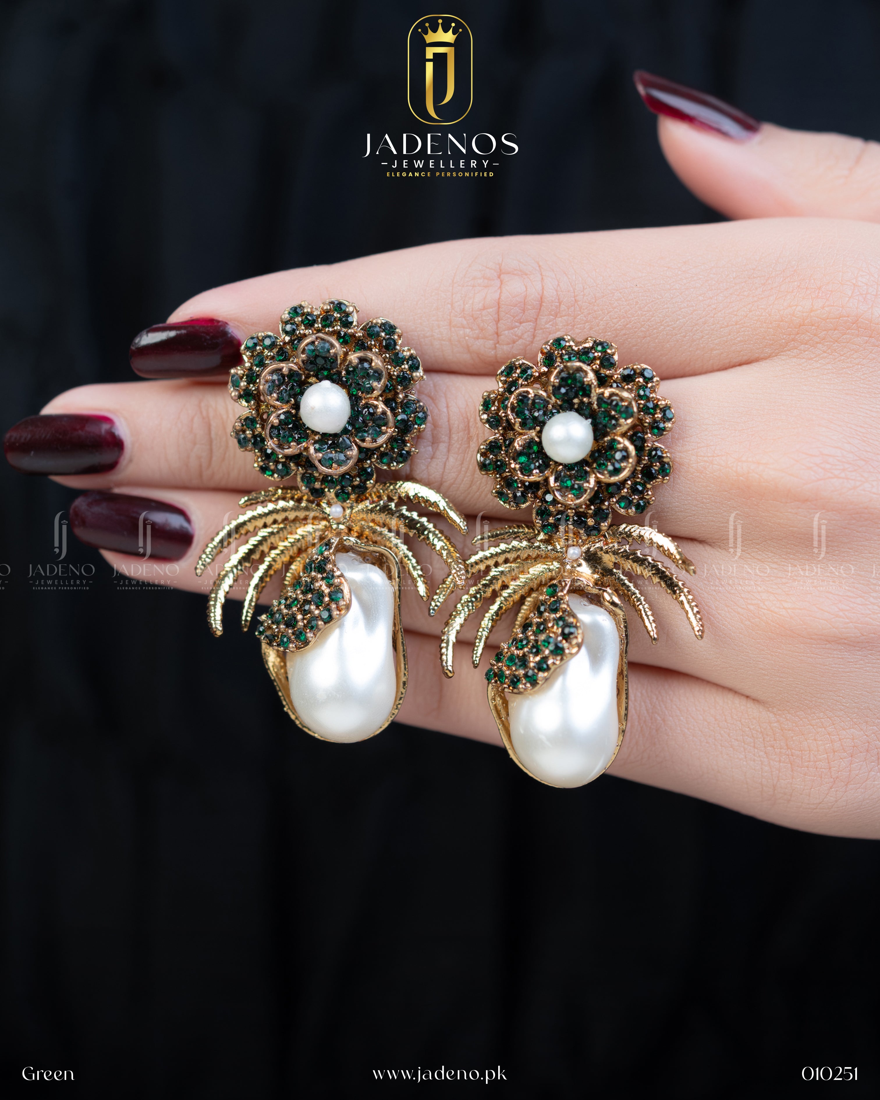 Designer's Flora Mother Pearl Earrings