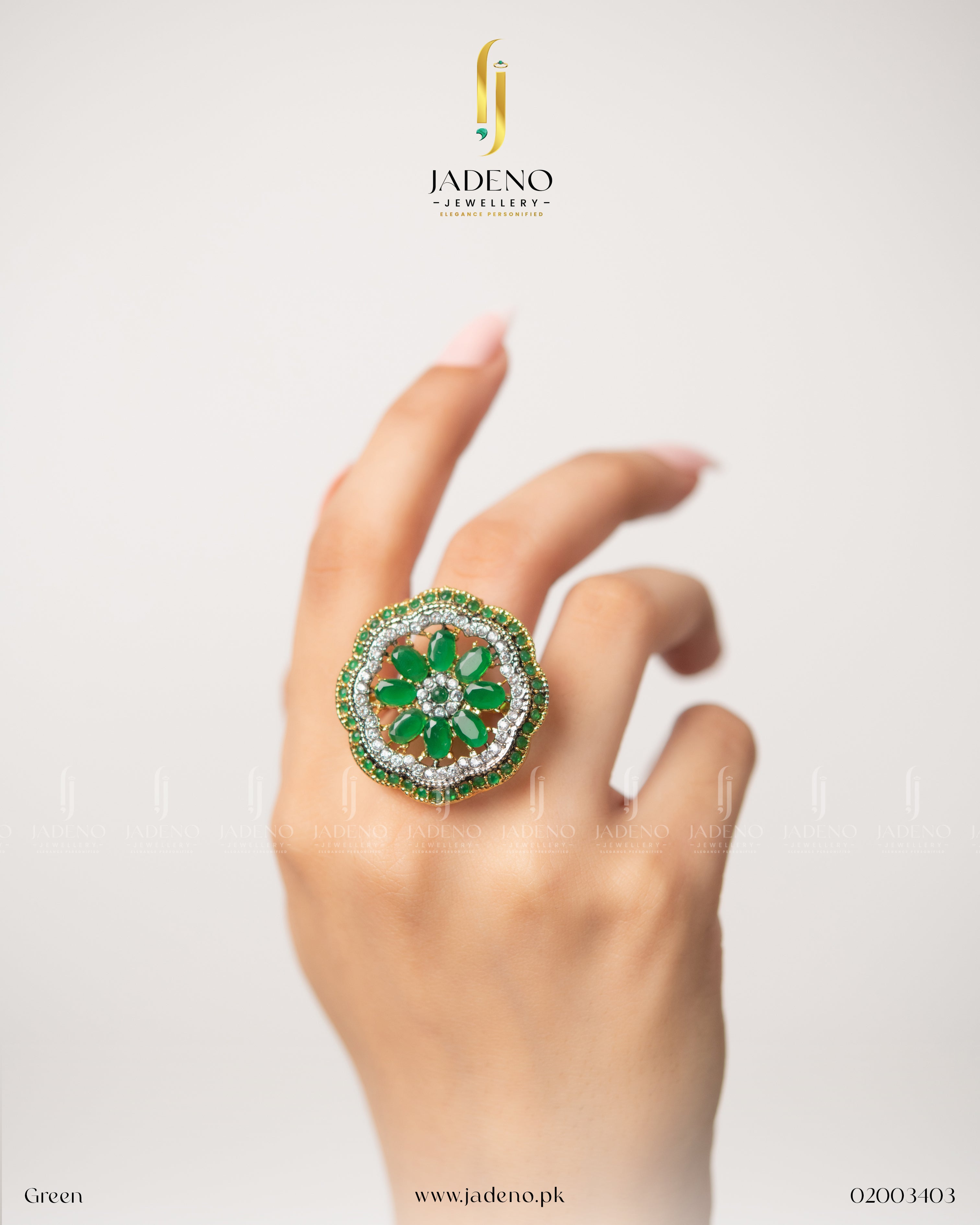Real Multi Zircon Gold Plated Ring.