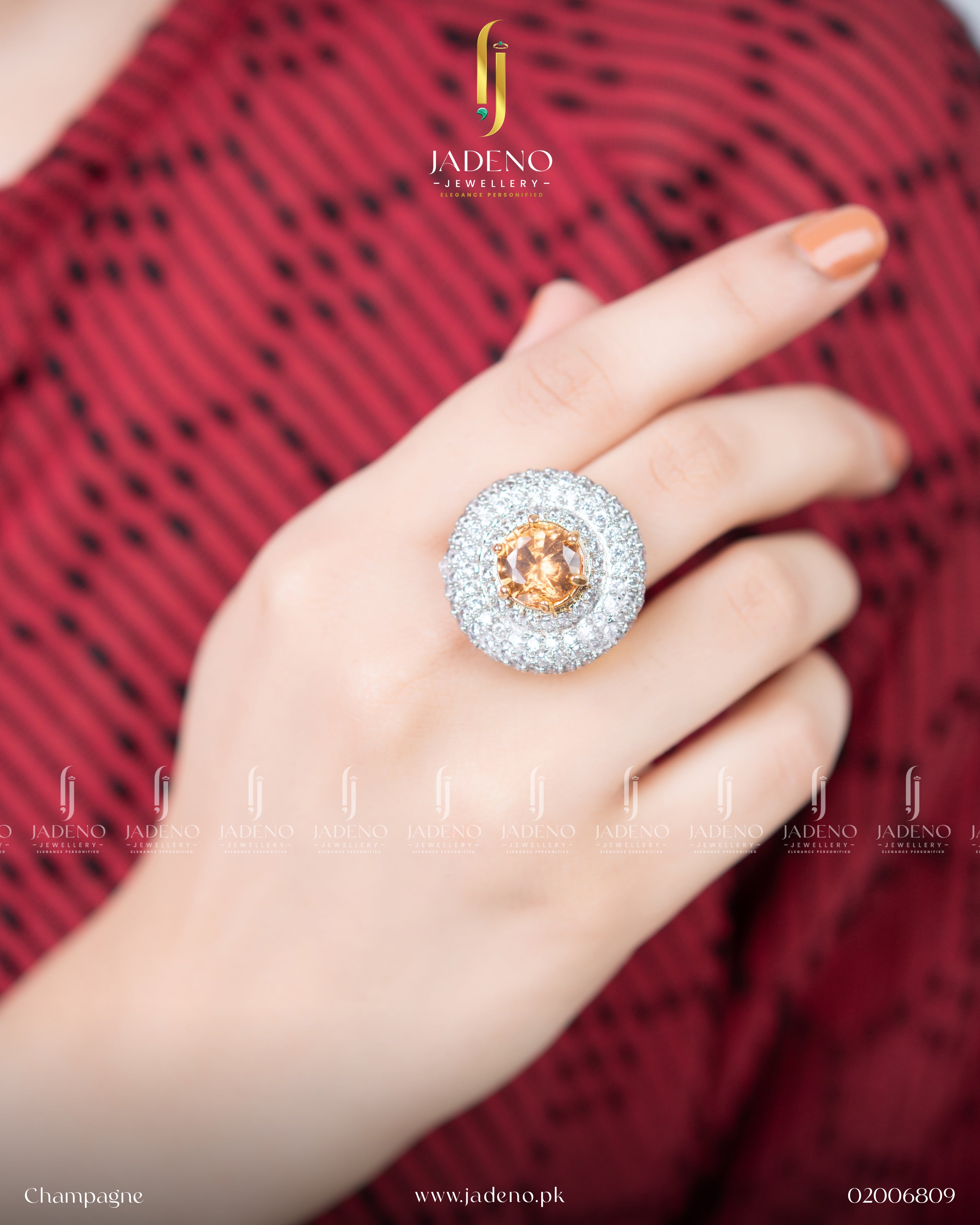 Designer's Made Zirca Gold Plated Ring