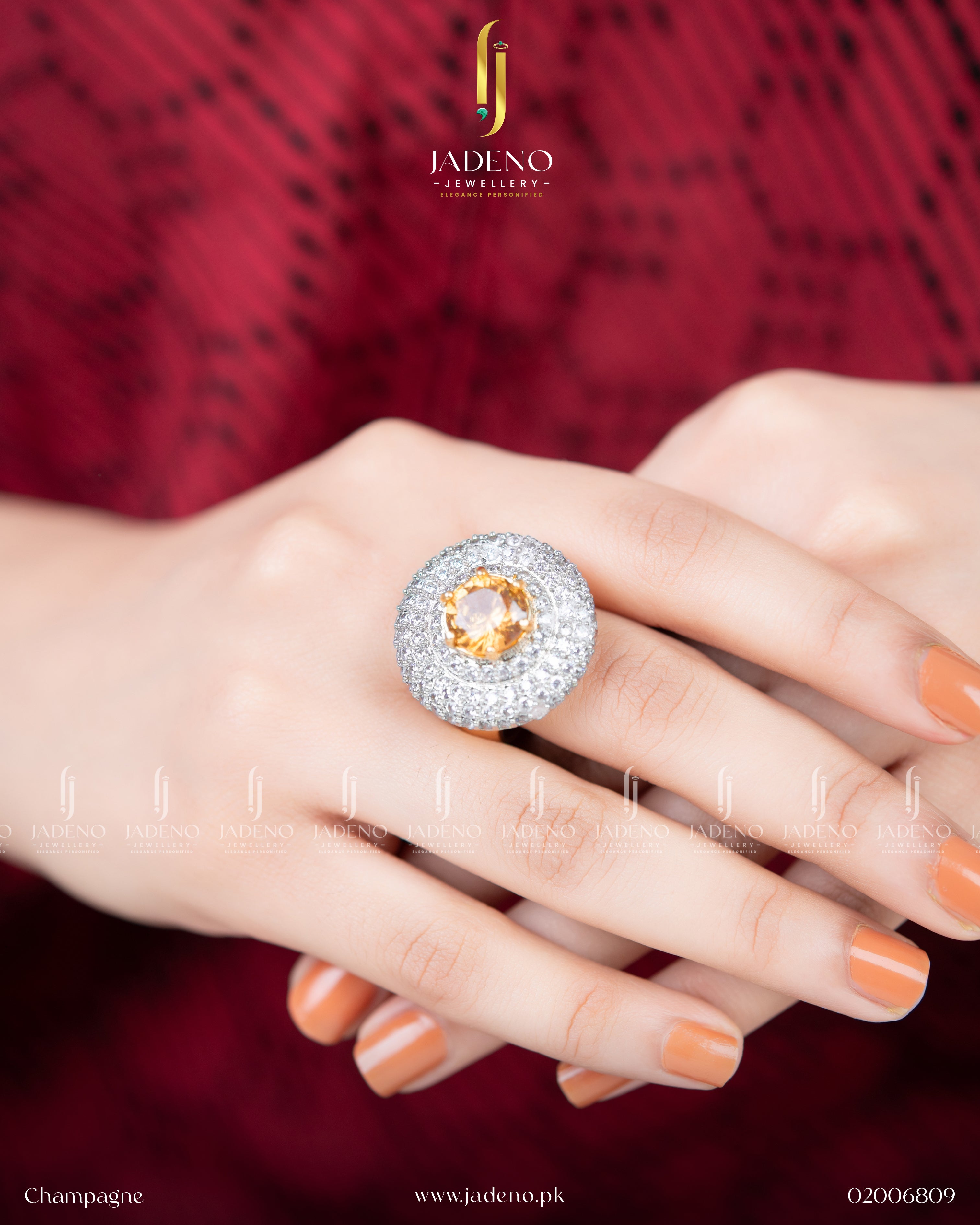 Designer's Made Zirca Gold Plated Ring