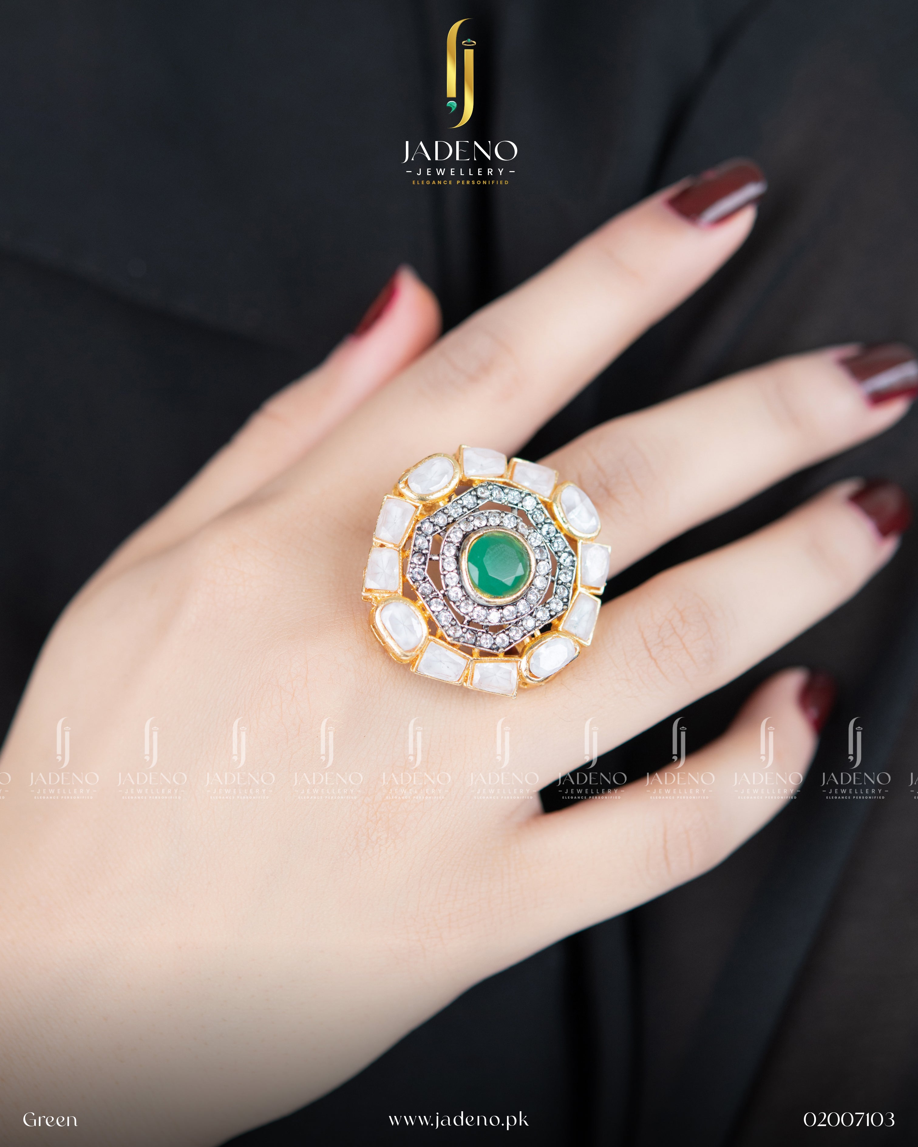 High Quality Zirca Stone Leena Adjustable Ring
