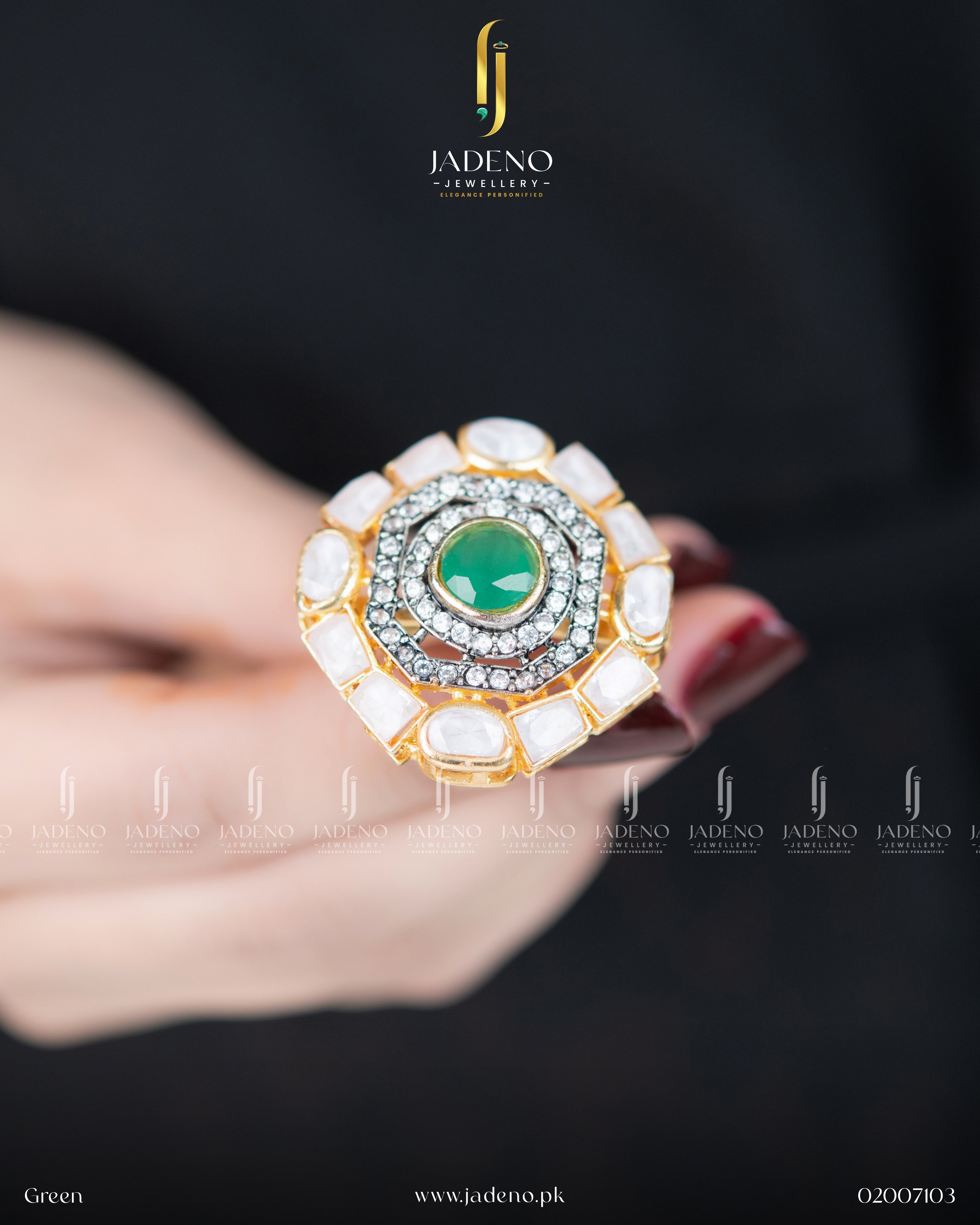 High Quality Zirca Stone Leena Adjustable Ring