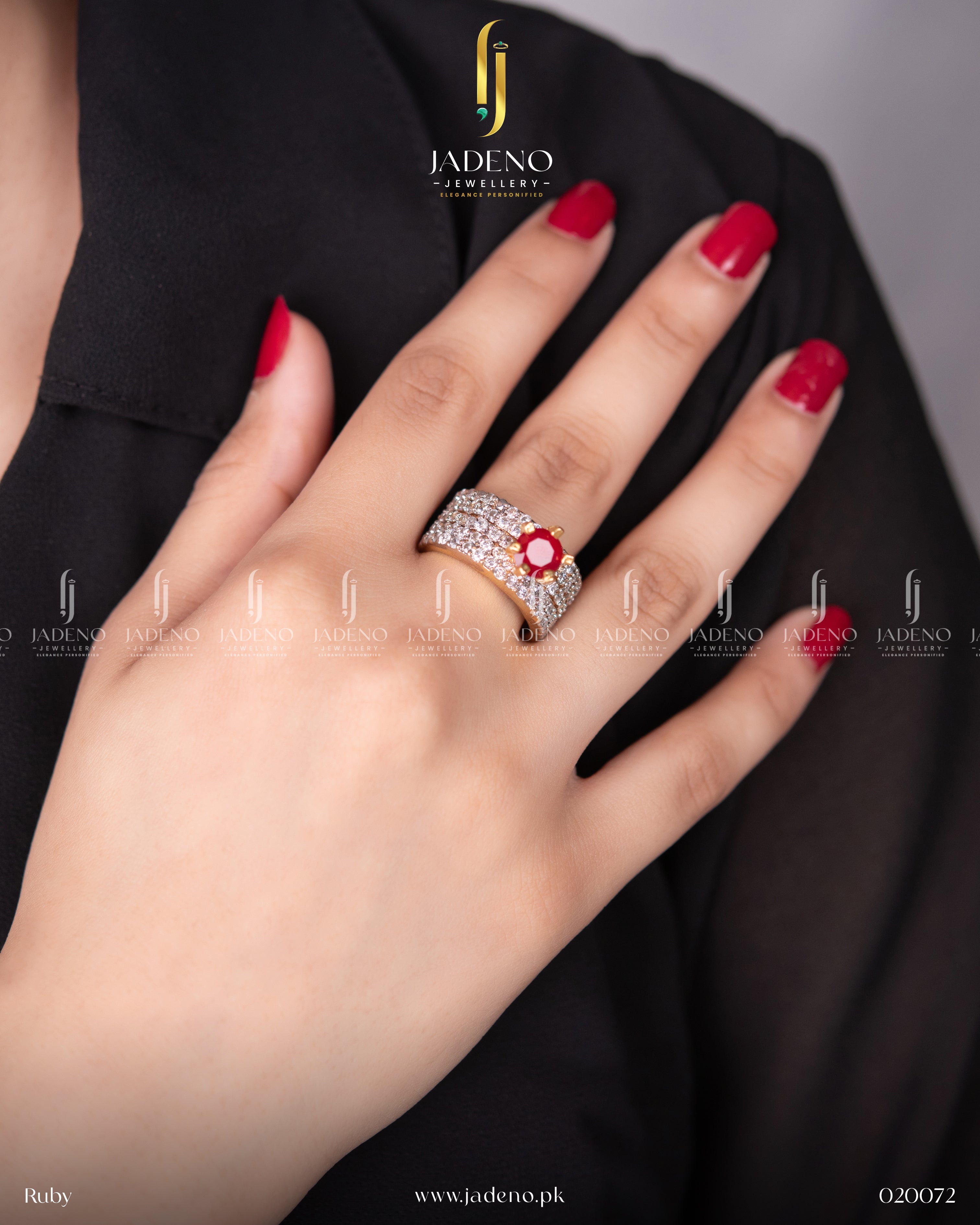 Victorian Centred Stone AD Adjustable Ring