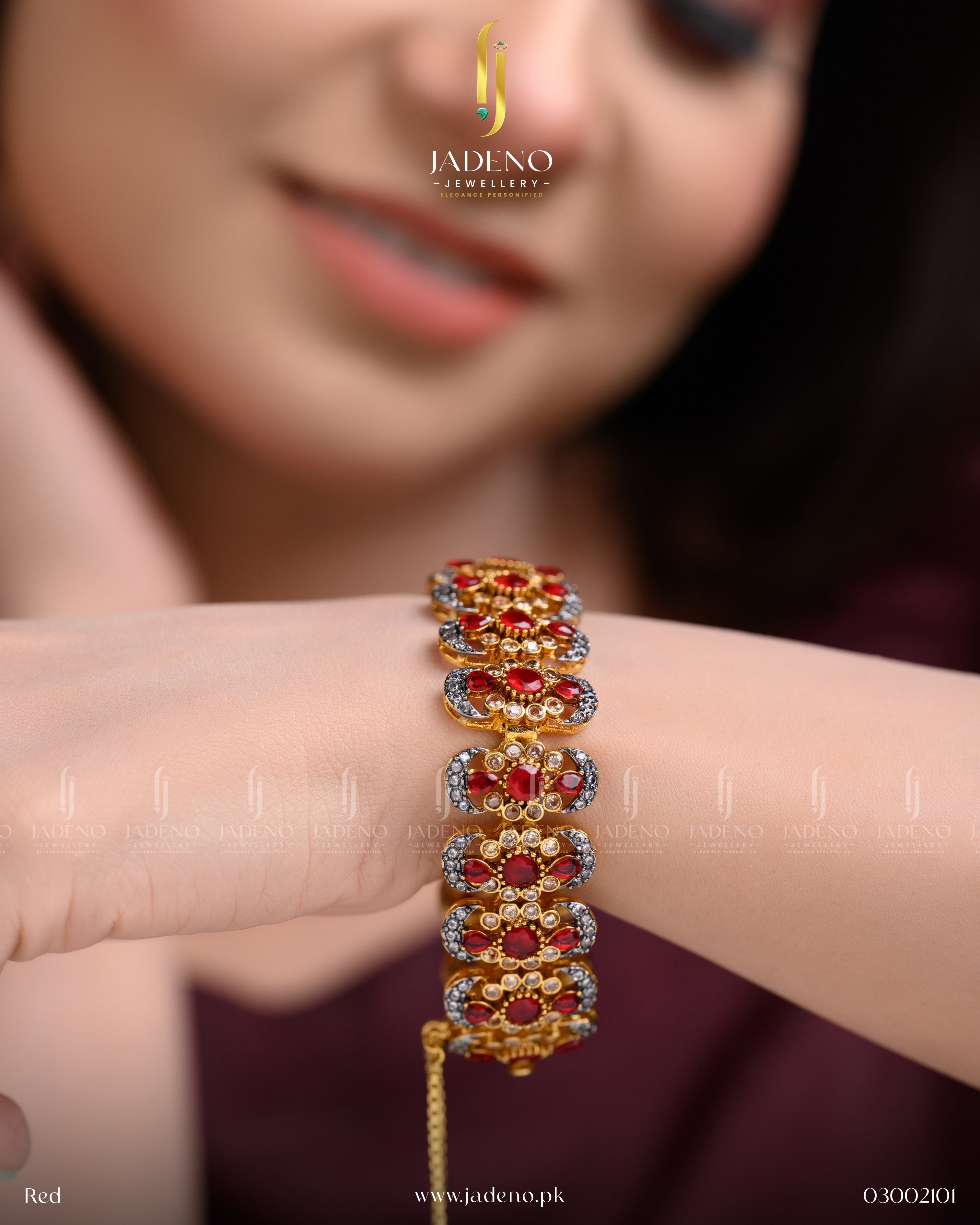 Buy Polki Style Openable Bracelet Online in Pakistan | Jadeno.pk