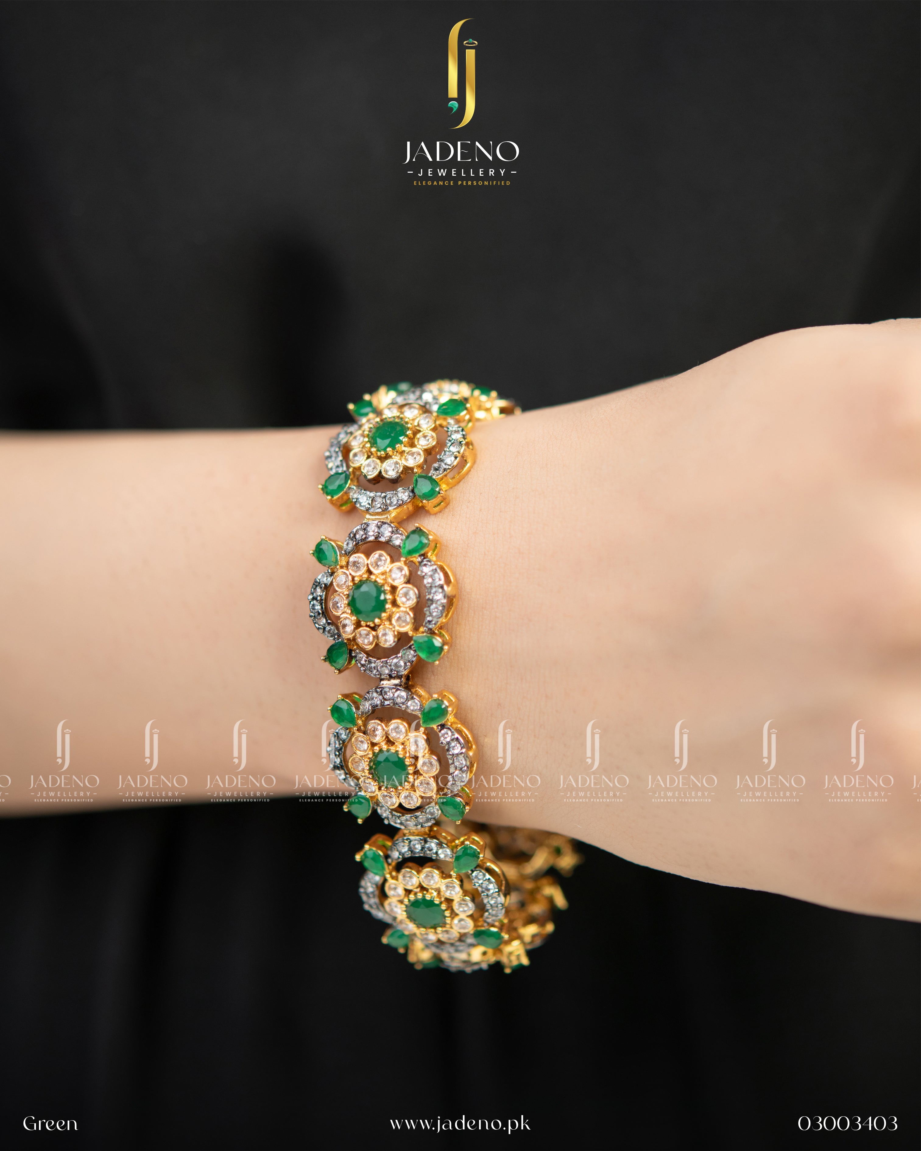 Glittery Jadao Stones Bracelet