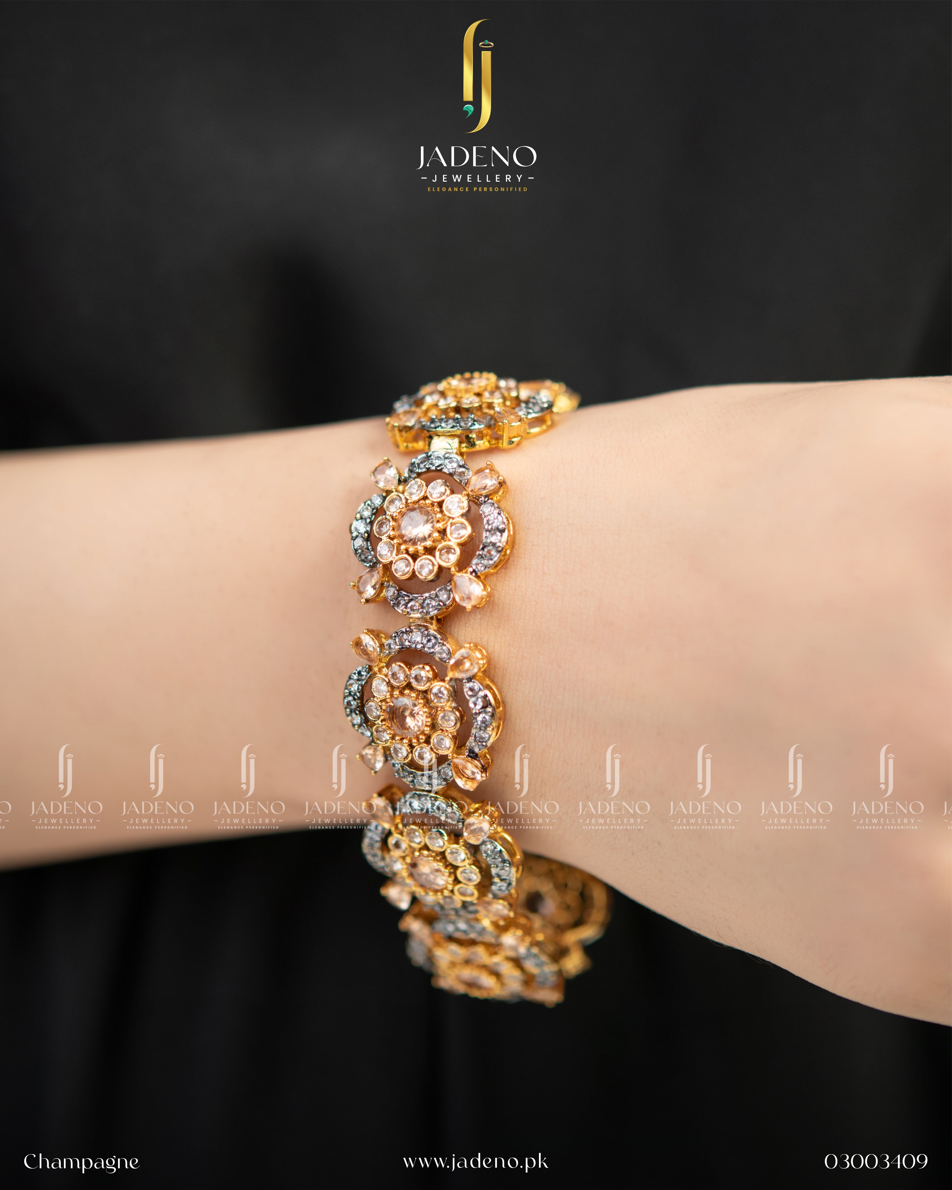 Glittery Jadao Stones Bracelet