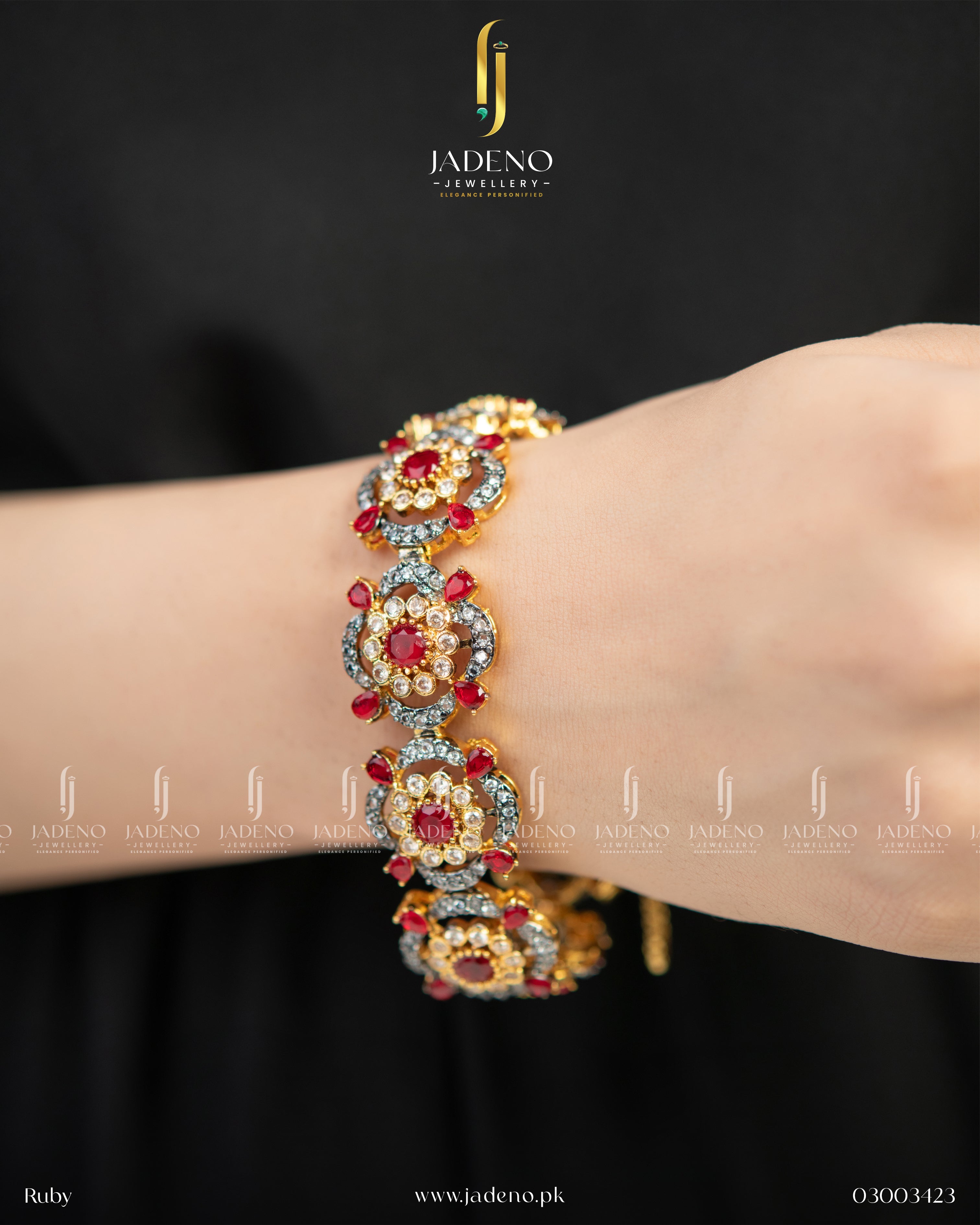 Glittery Jadao Stones Bracelet