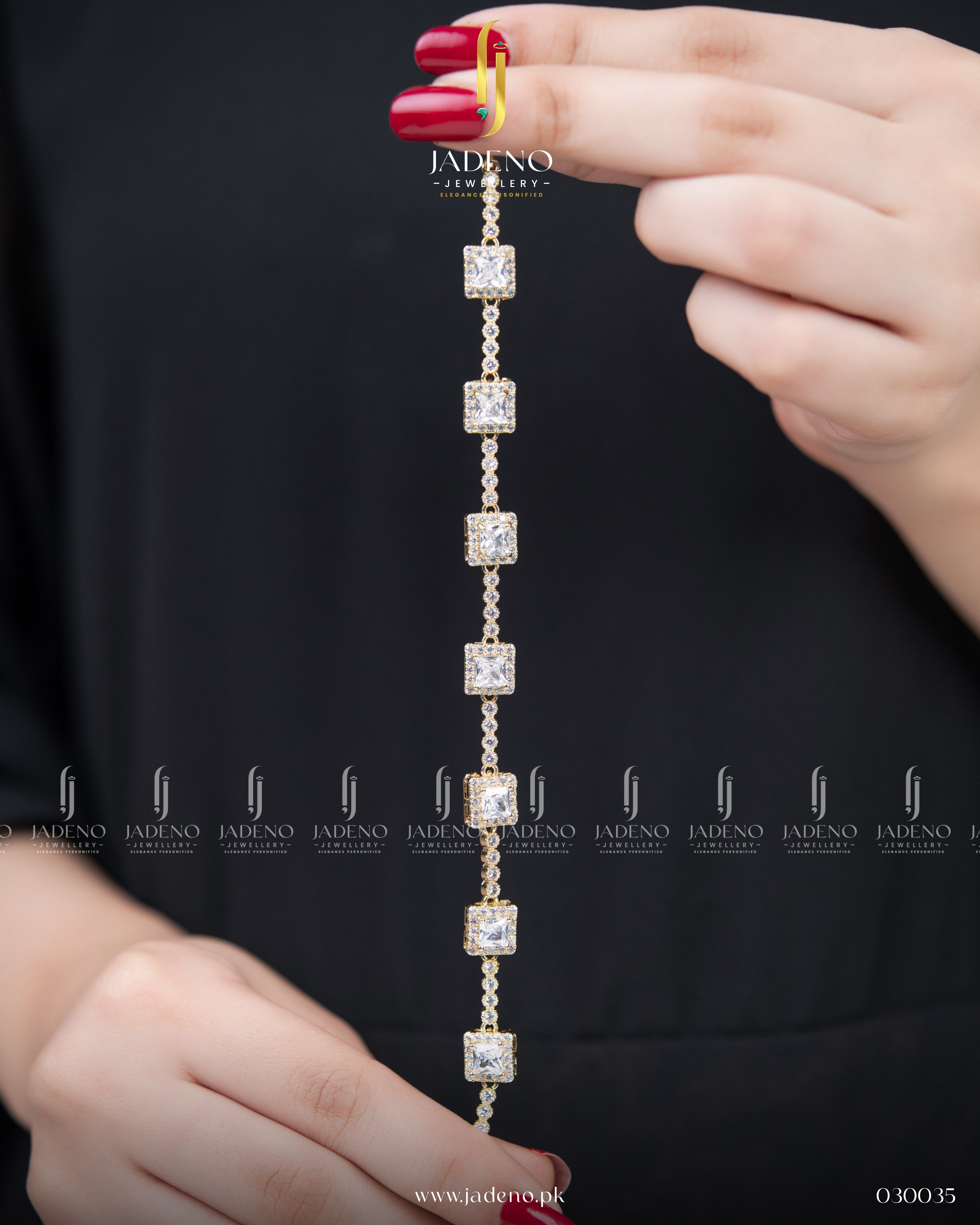 Premium Quality Zirca Gold Bracelet