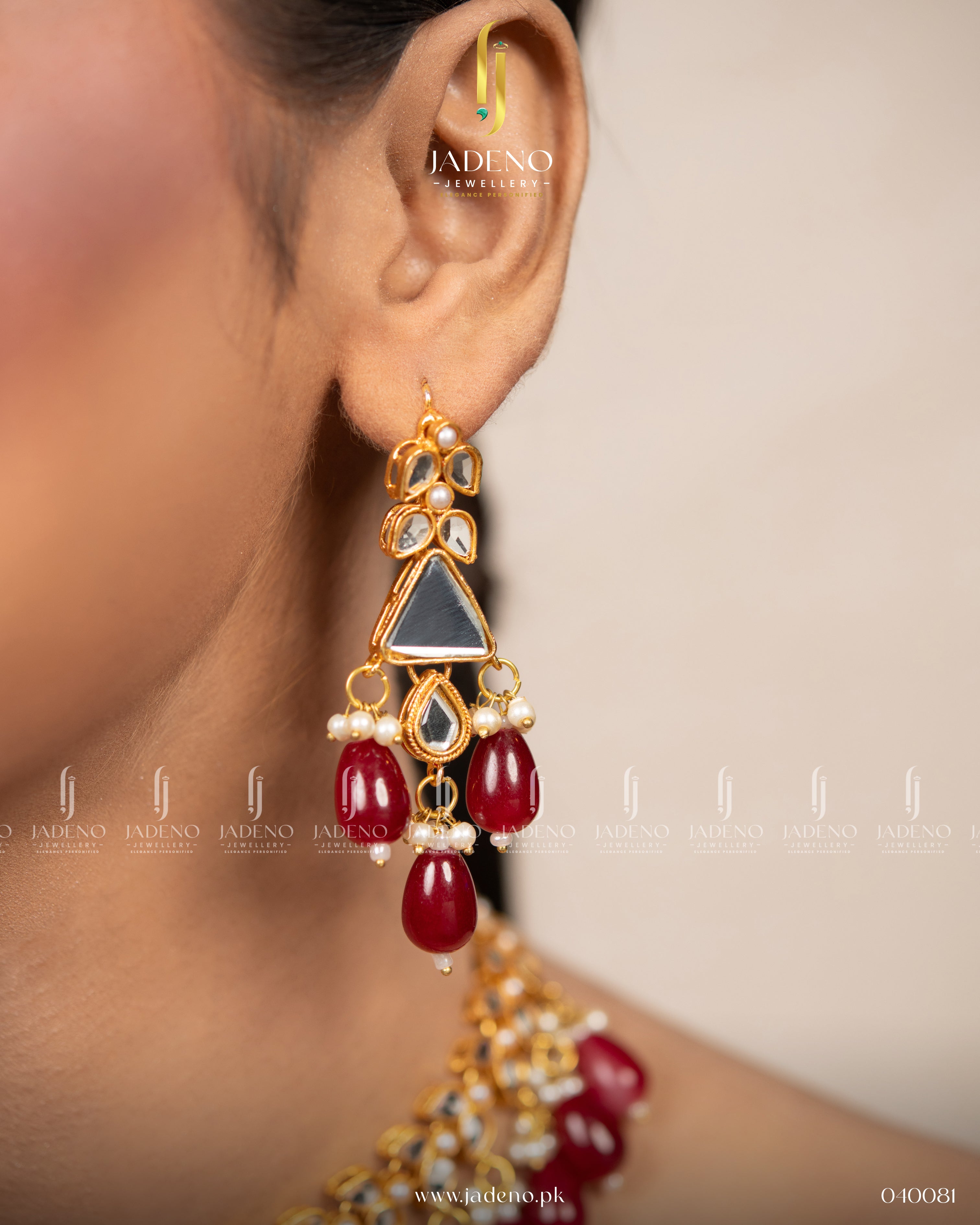 LeafCut Polki Beads Necklace