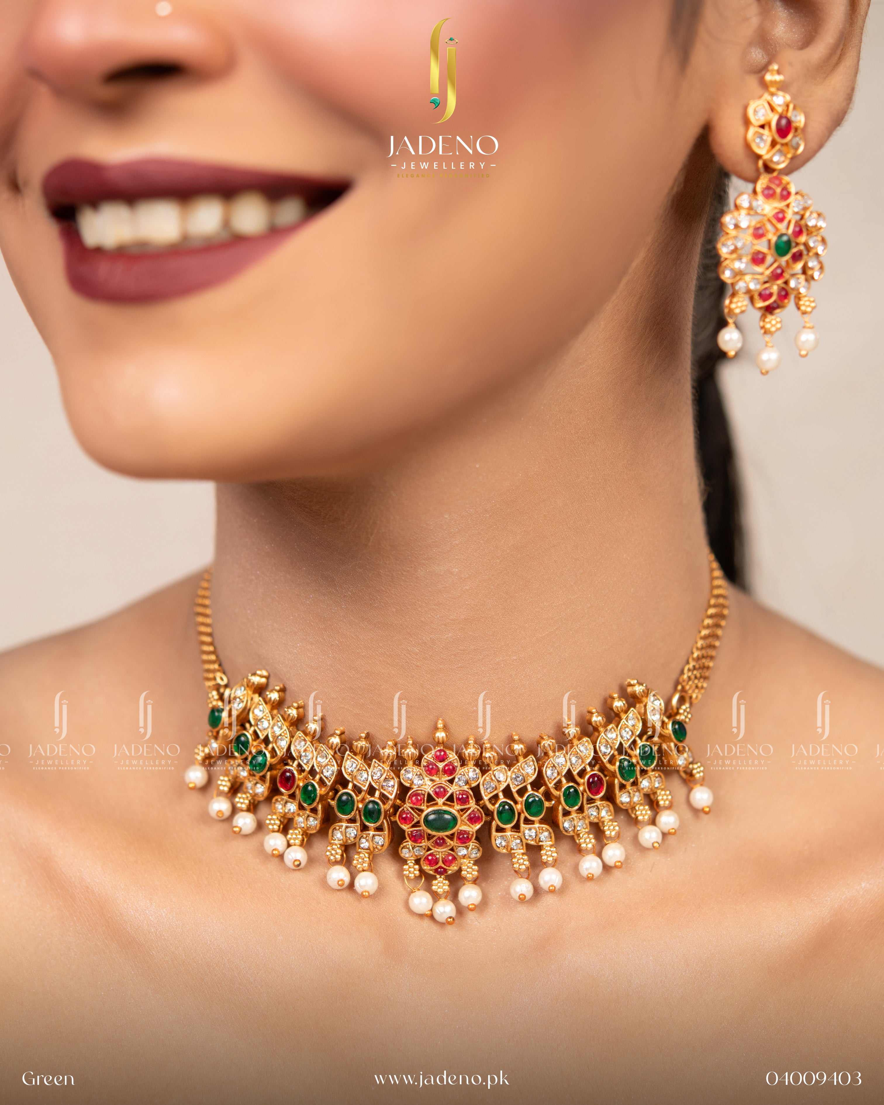 Designer's Antique Gold Pure Indian Choker Set